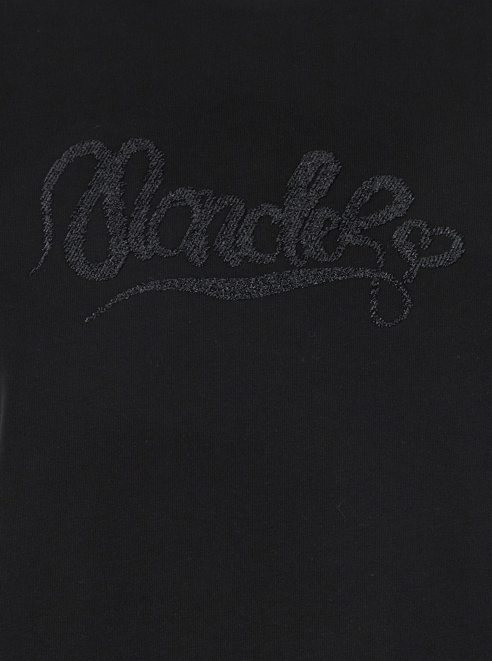 Moncler Women Black T-Shirt With Logo Embroidered On The Front In Cotton Woman MONCLER