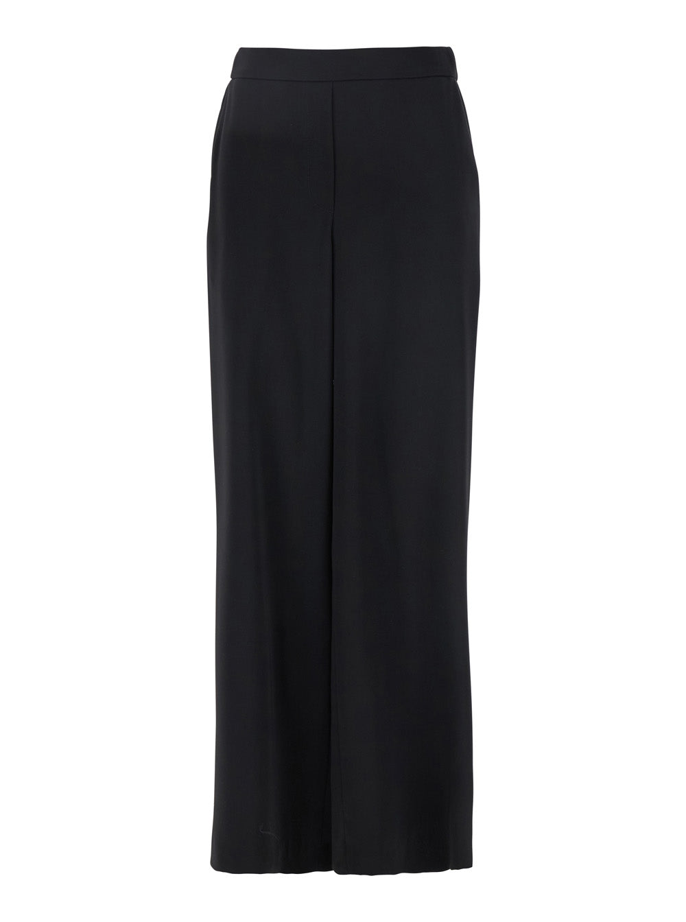 P.A.R.O.S.H. Women Black Pants With Wide Leg And Elastic Rear Waist In Tech Fabric Woman P.A.R.O.S.H.