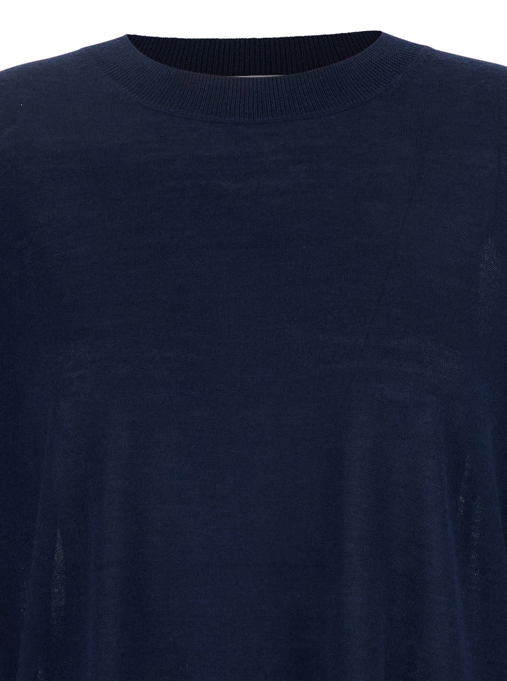 P.A.R.O.S.H. Women Blue Long-Sleeved Crewneck Sweater In Wool And Silk Blend Woman P.A.R.O.S.H.