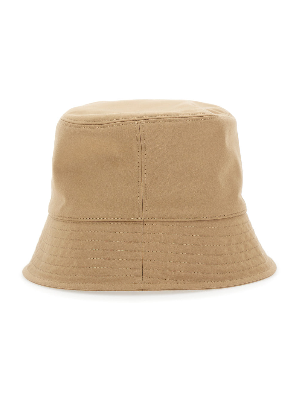 Moncler Women Beige Bucket Hat With Dropped Wide Brim And Logo Patch On The Front In Cotton Blend Woman MONCLER