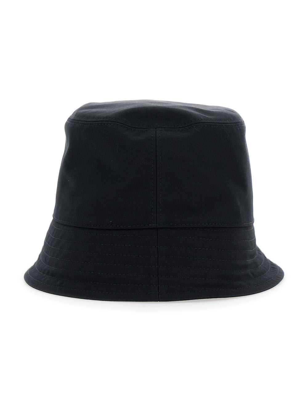 Moncler Women Black Bucket Hat With Dropped Wide Brim And Logo Patch On The Front In Cotton Blend Woman MONCLER