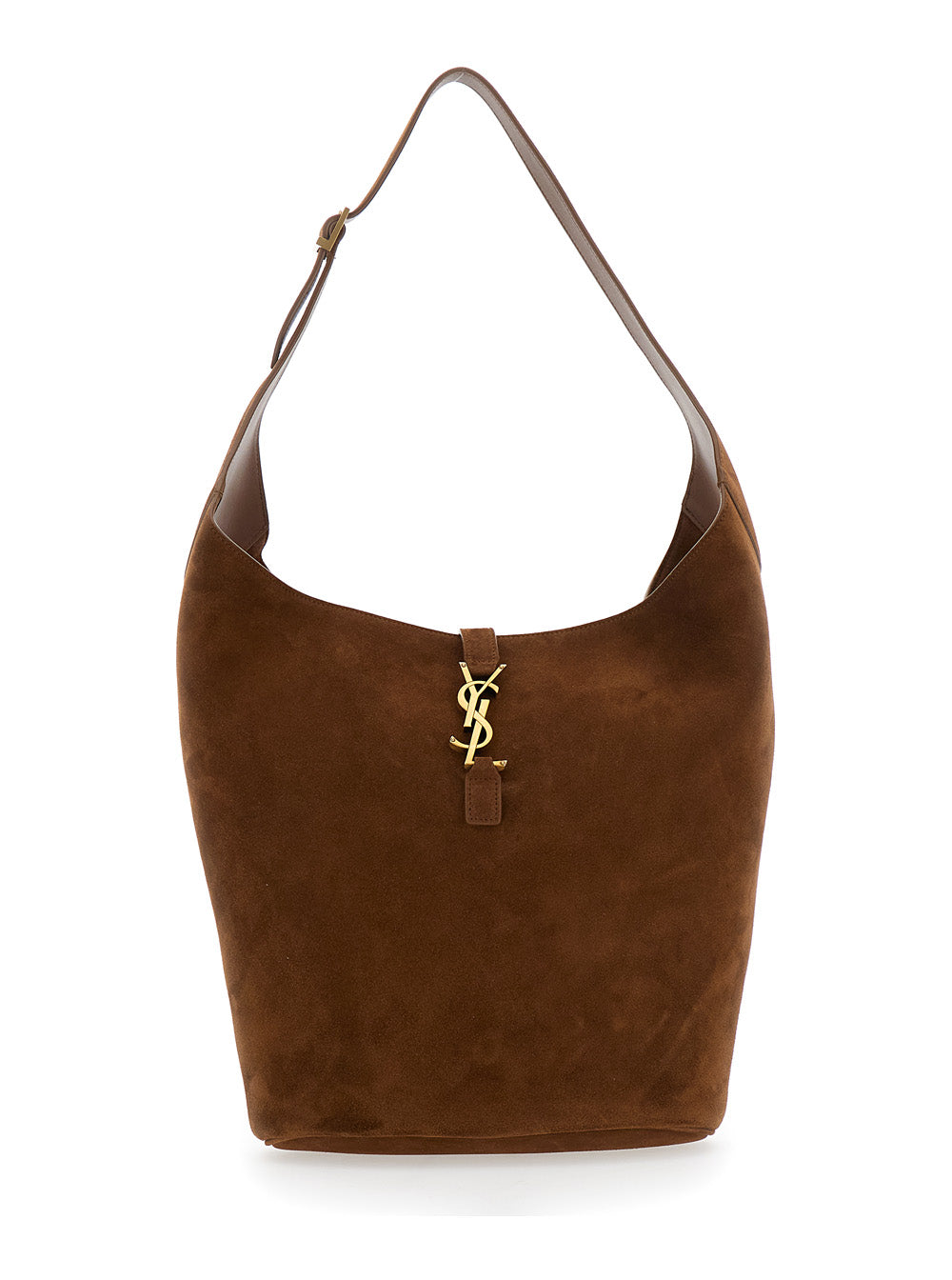 Saint Laurent Women 'Le 5 À 7'  Brown Shoulder Bag With Hook Closure With Cassandre In Soft Leather Woman SAINT LAURENT