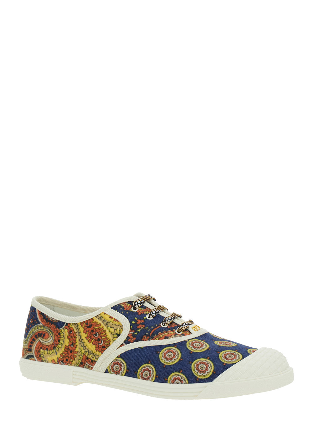 Valentino Garavani Men Multicolor Low Top Sneakerswith All-Over Floral Print In Cotton Man VALENTINO GARAVANI