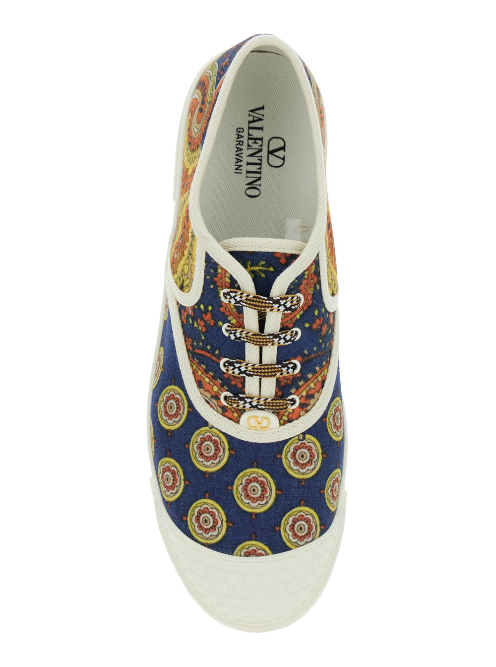 Valentino Garavani Men Multicolor Low Top Sneakerswith All-Over Floral Print In Cotton Man VALENTINO GARAVANI