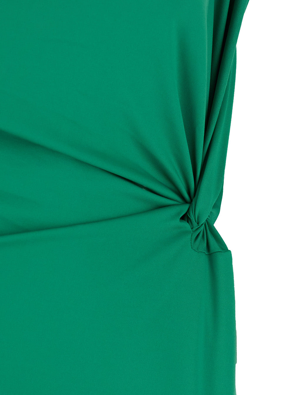 Victoria Beckham Women Green Long Dress With Pleated Details In Tech Fabric Woman VICTORIA BECKHAM