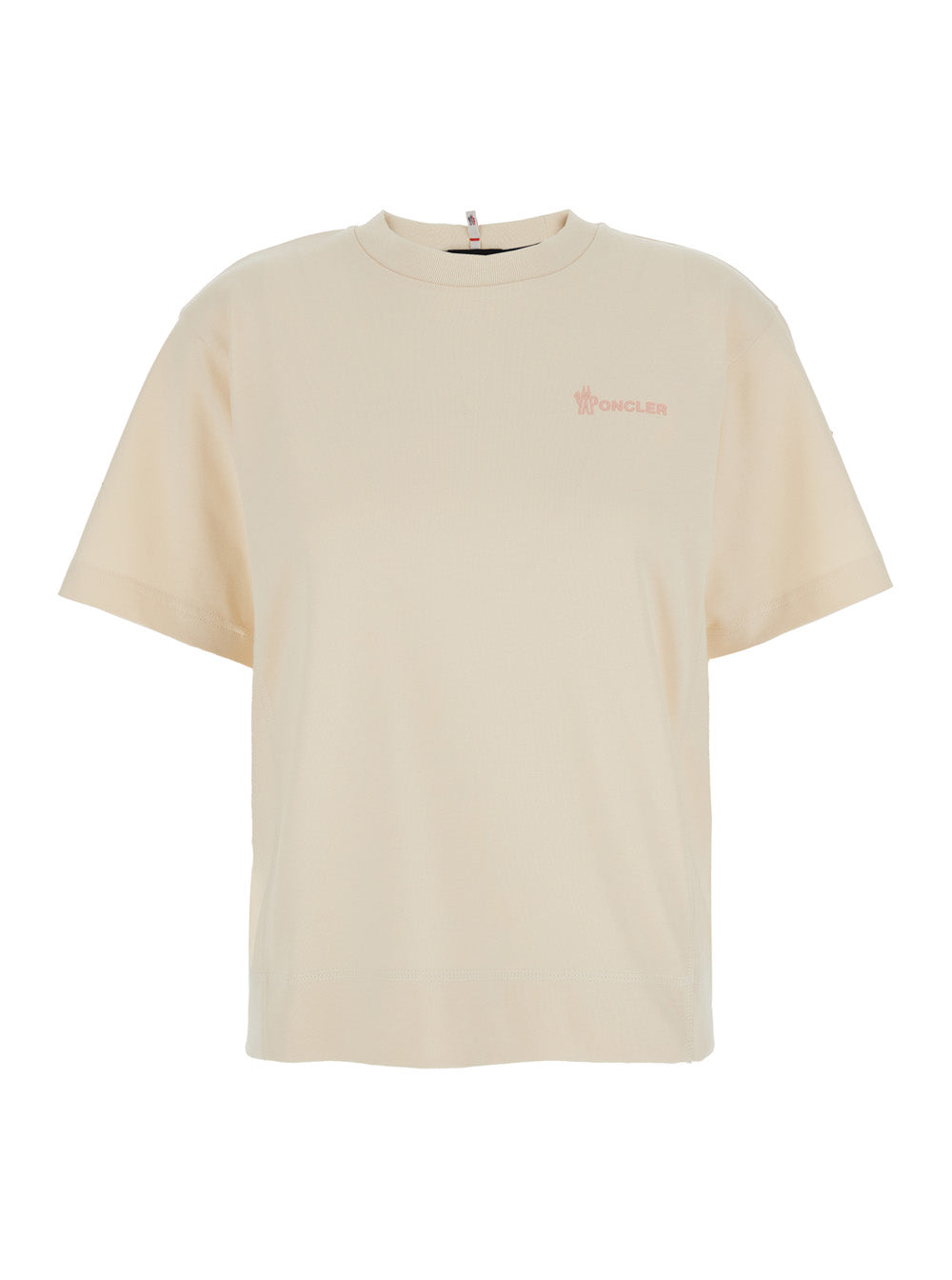 Moncler Grenoble Women White T-Shirt With Logo Printed On The Front And Logo Patch On The Sleeve In Cotton Man MONCLER GRENOBLE
