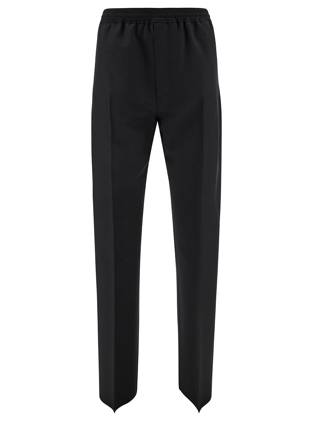Givenchy Men Black Jogger Pants With Elastic Waistband In Wool And Mohair Man GIVENCHY