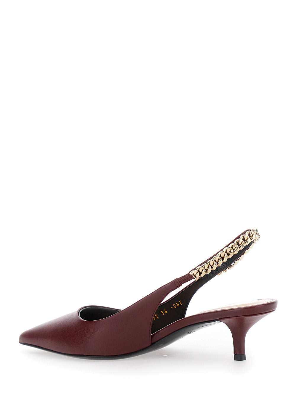 Gucci Women 'Signoria' Red Ancora Slingback Pumps With Lettering In Leather Woman GUCCI