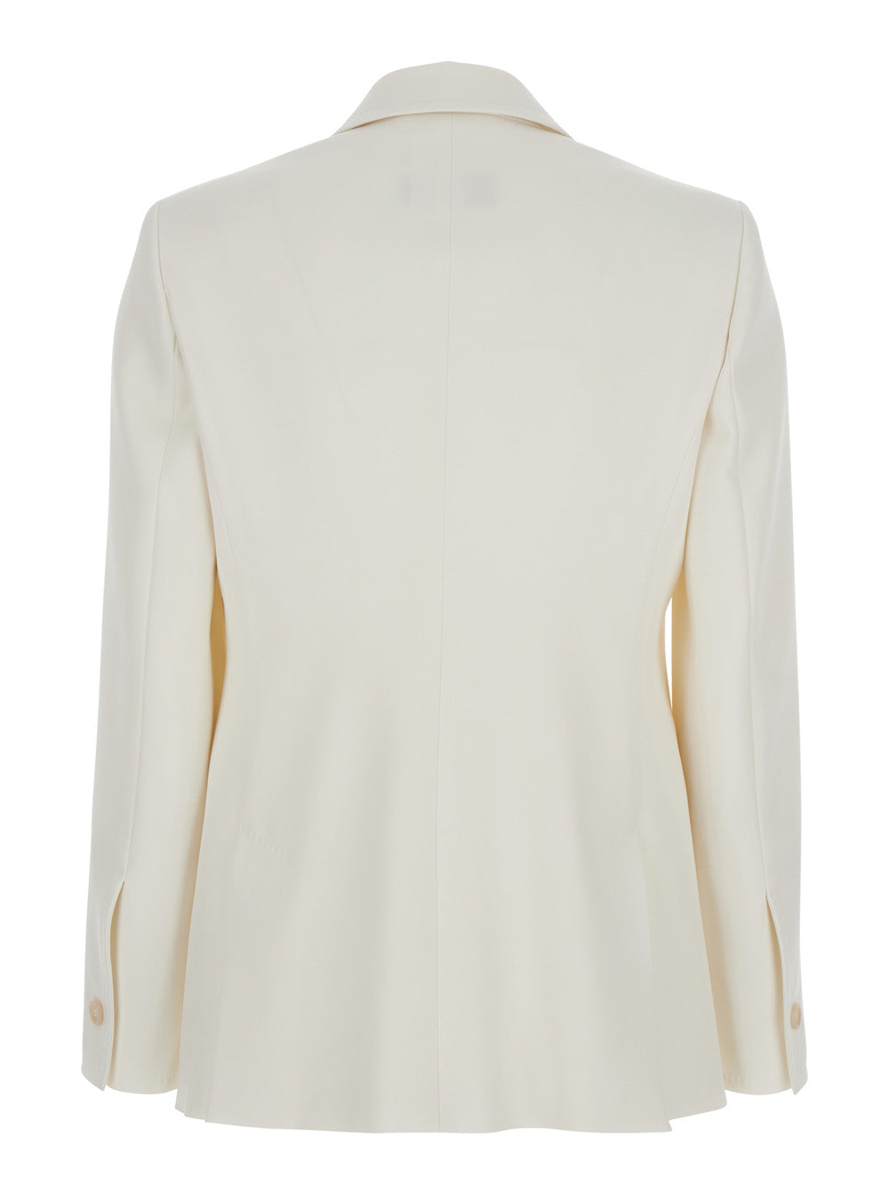 Max Mara Women 'Palchi' White Jacket With Classic Lapels In Virgin Wool Woman MAX MARA