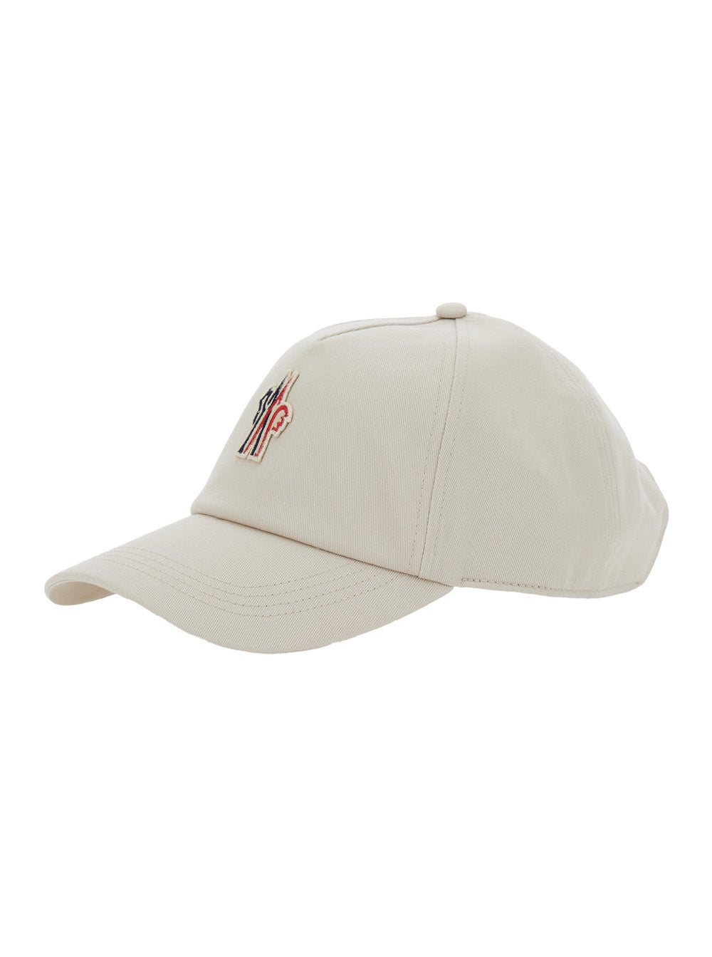 Moncler Grenoble Women White Baseball Cap With Logo Patch On The Front In Cotton Woman MONCLER GRENOBLE