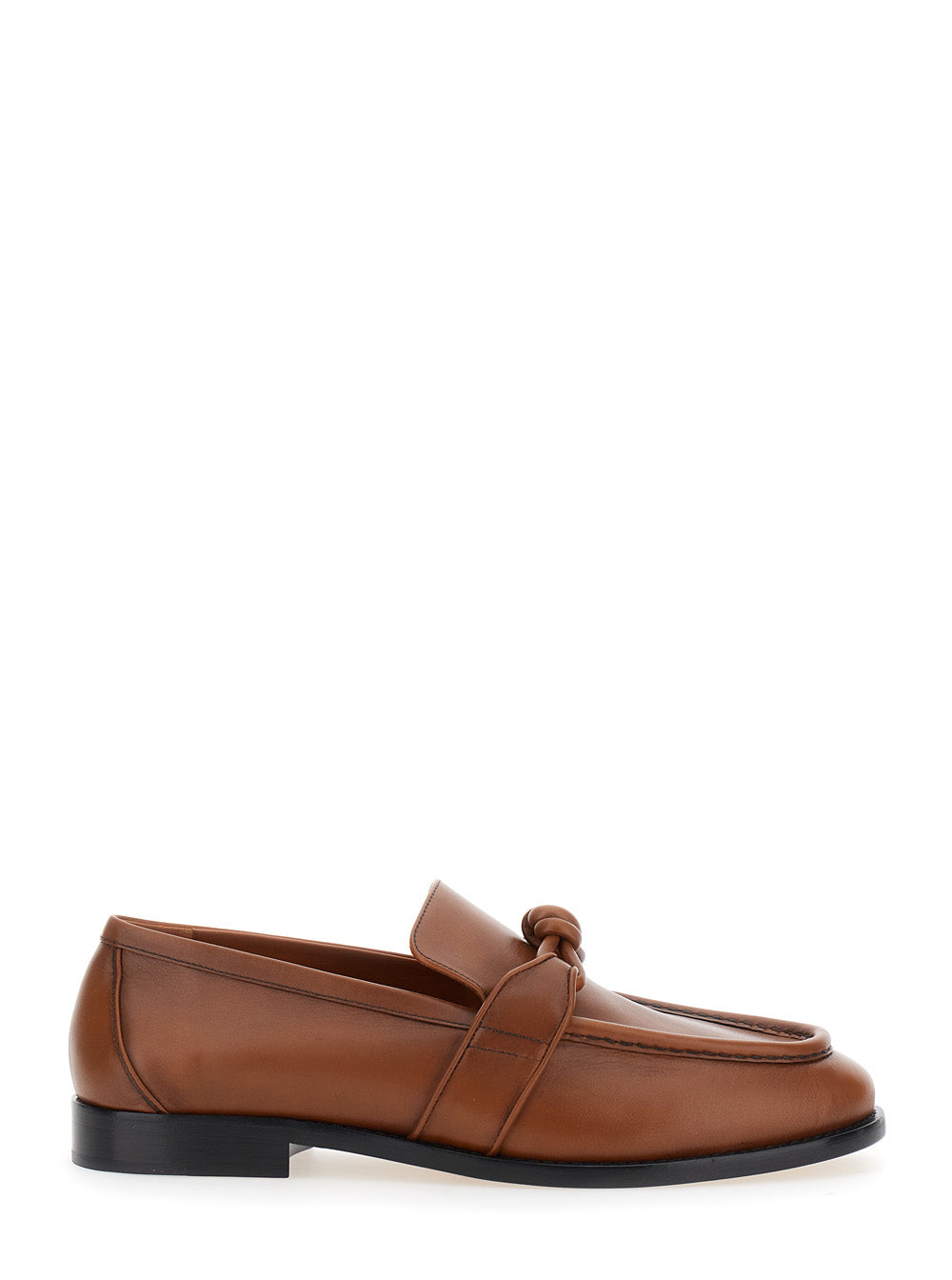 Bottega Veneta Men Brown Loafers With Knot Detail On The Front In Leather Man BOTTEGA VENETA