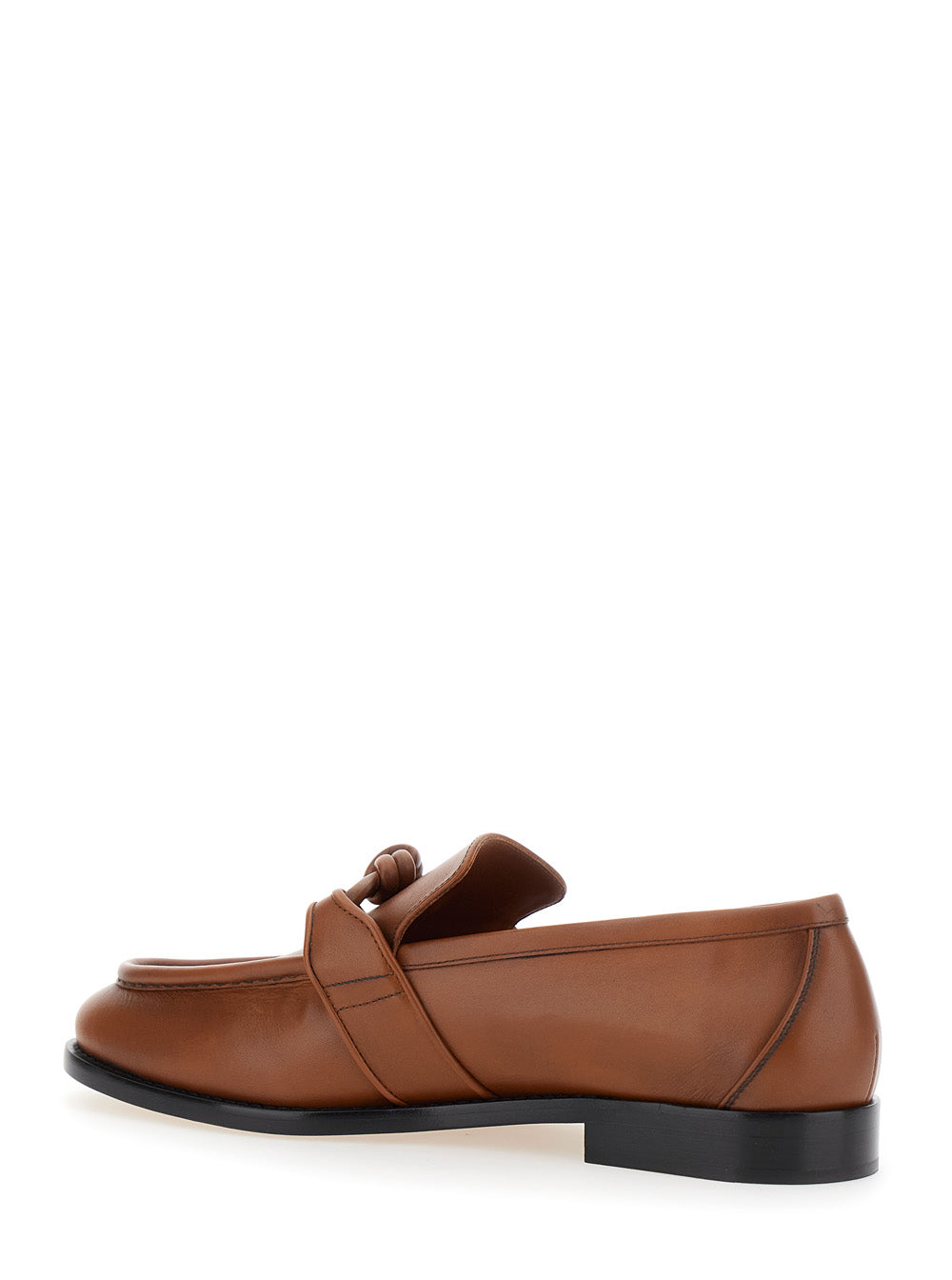 Bottega Veneta Men Brown Loafers With Knot Detail On The Front In Leather Man BOTTEGA VENETA