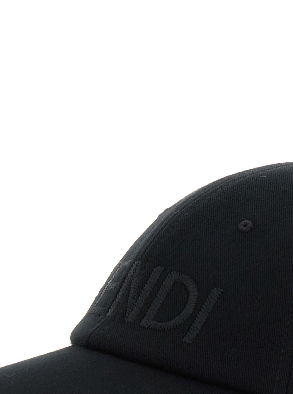 Fendi Men Black Baseball Cap With Logo Lettering Embroidery On The Front In Cotton Man FENDI
