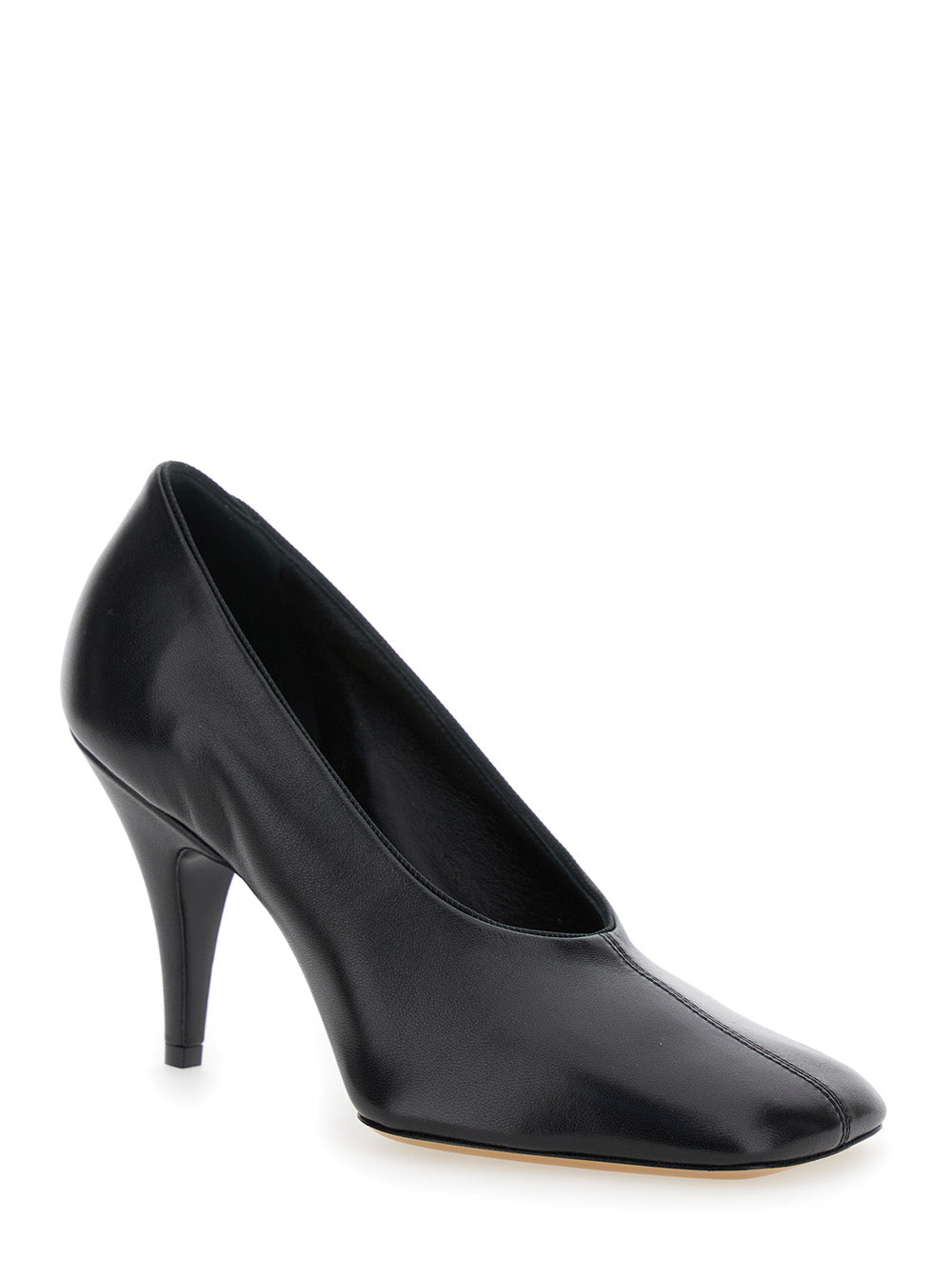 Phoebe Philo Women 'Soft 90' Black Décolleté With Square Toe And High Heel In Soft Leather Woman PHOEBE PHILO