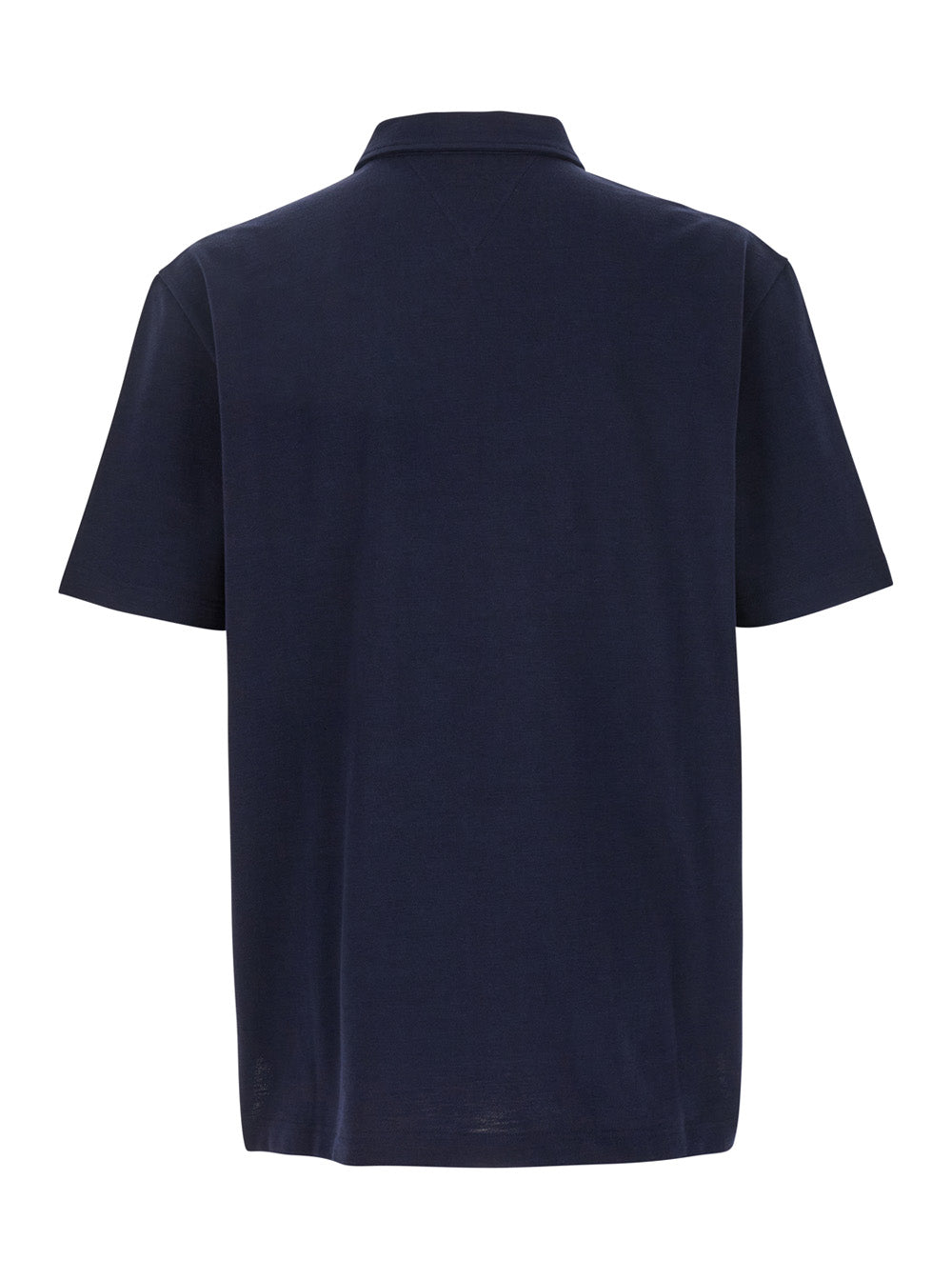 Bottega Veneta Men Blue Polo With Classic Collar And Embroidered Logo On The Front In Tone On Tone Cotton Man BOTTEGA VENETA