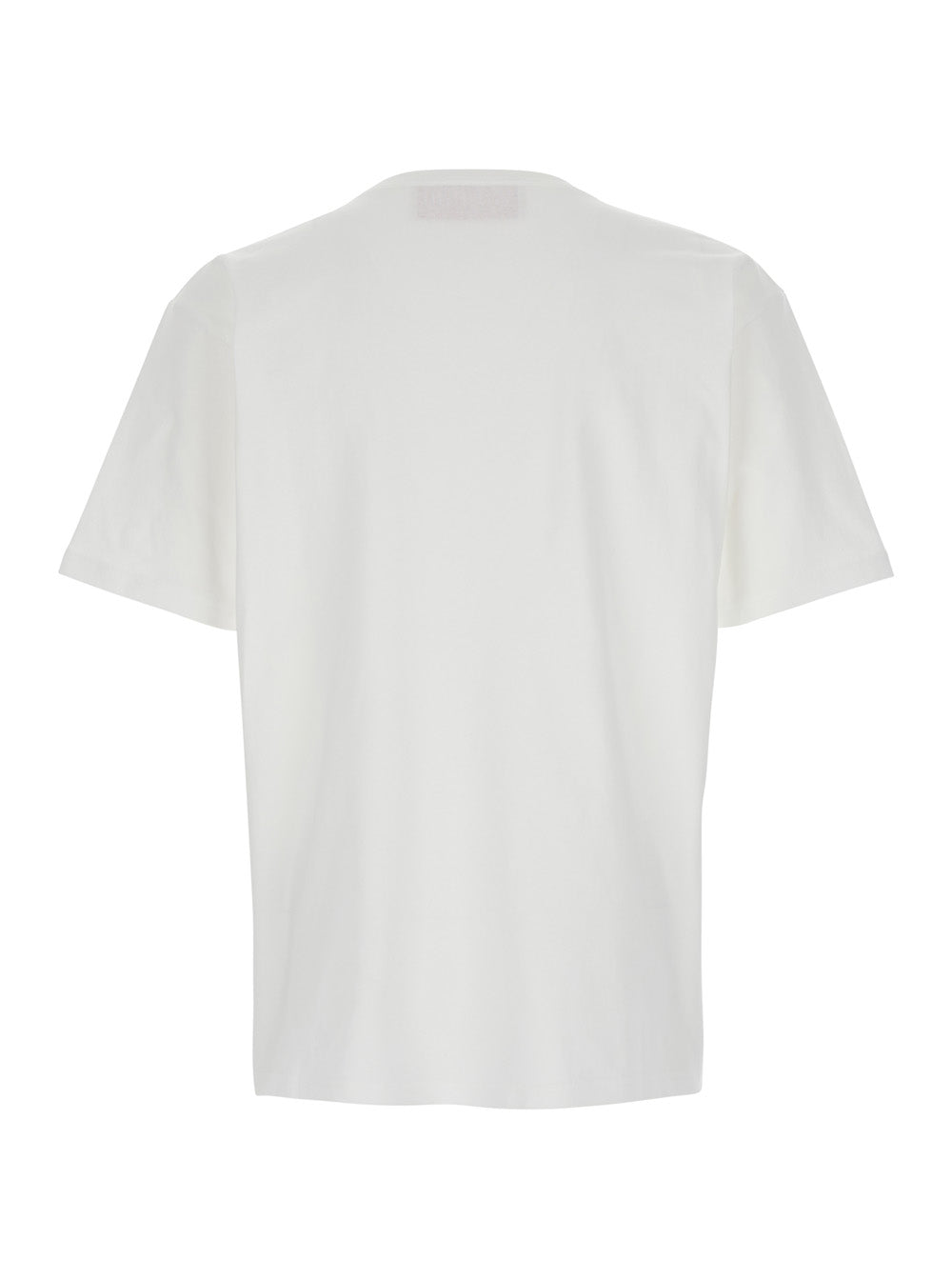 Valentino Men 'Chez' White Crewneck T-Shirt With Maxi Logo Print On The Front In Cotton Man VALENTINO