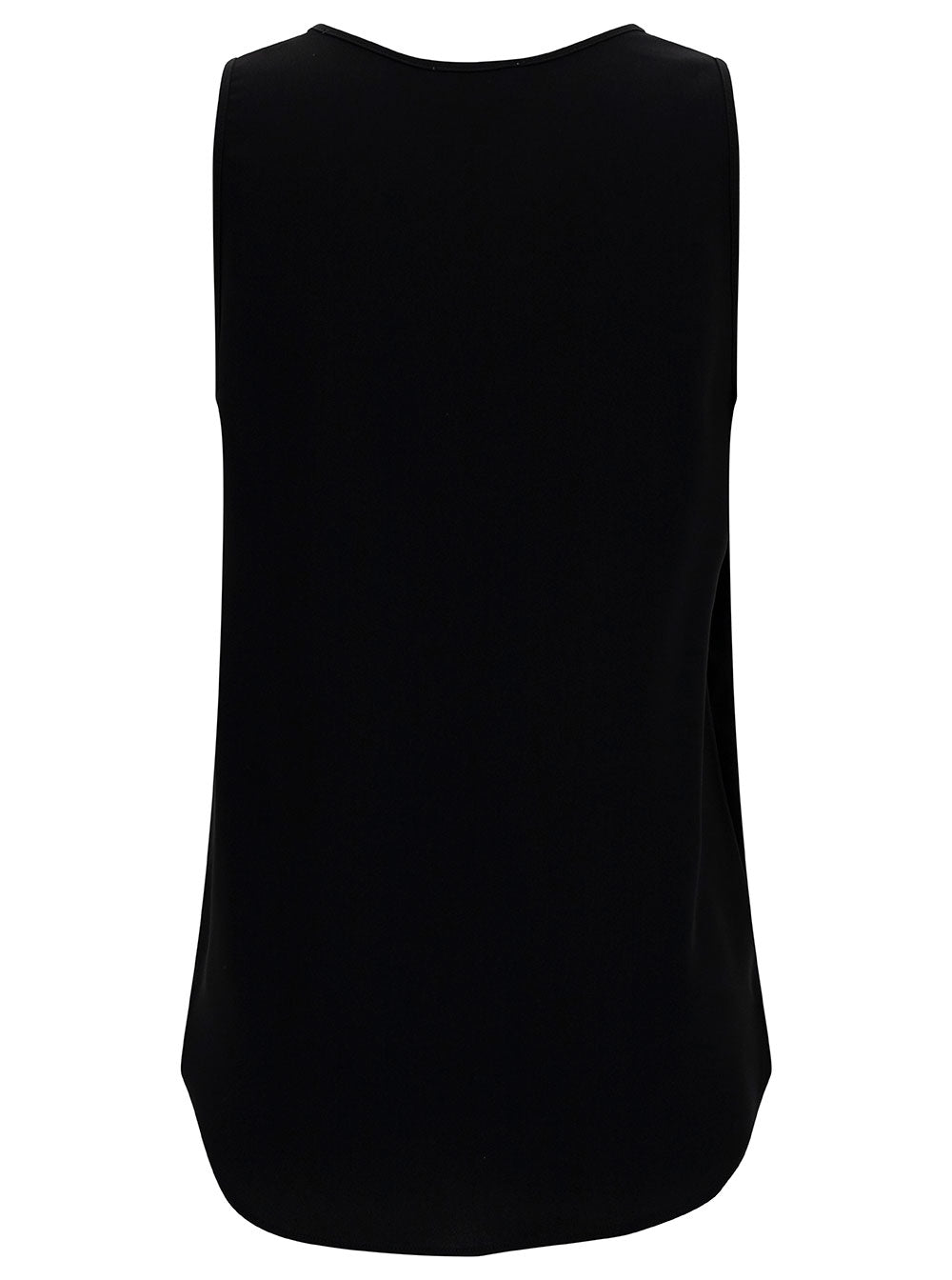 P.A.R.O.S.H. Women Black Tank Top With Plunging U Neckline In Polyamide Woman P.A.R.O.S.H.