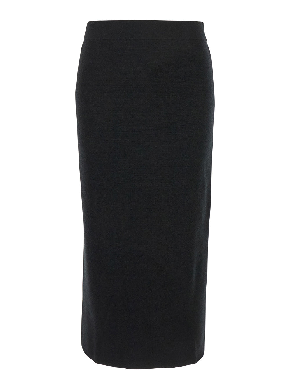 P.A.R.O.S.H. Women Black Skirt With High Elastic Waist And Straight Hem In Wool And Cashmere Stretch Woman P.A.R.O.S.H.