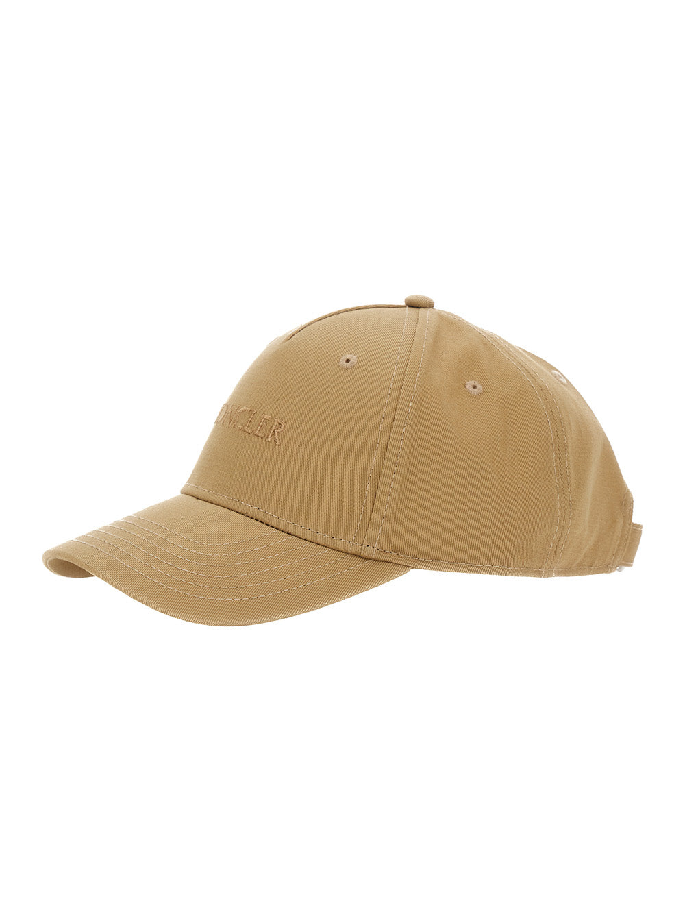 Moncler Women Beige Baseball Cap With Tone On Tone Logo Print In Cotton Woman MONCLER
