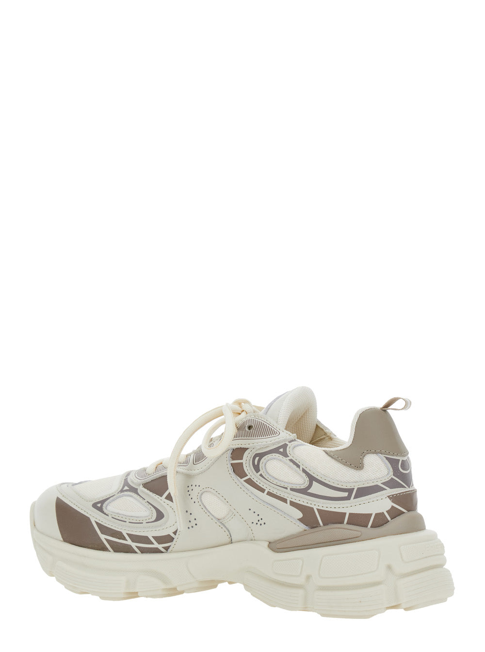 Axel Arigato Women 'Sphere Trip Running' Beige Sneakers With Chunky Sole And Logo On Tongue In Leather And Fabric Blend Woman AXEL ARIGATO