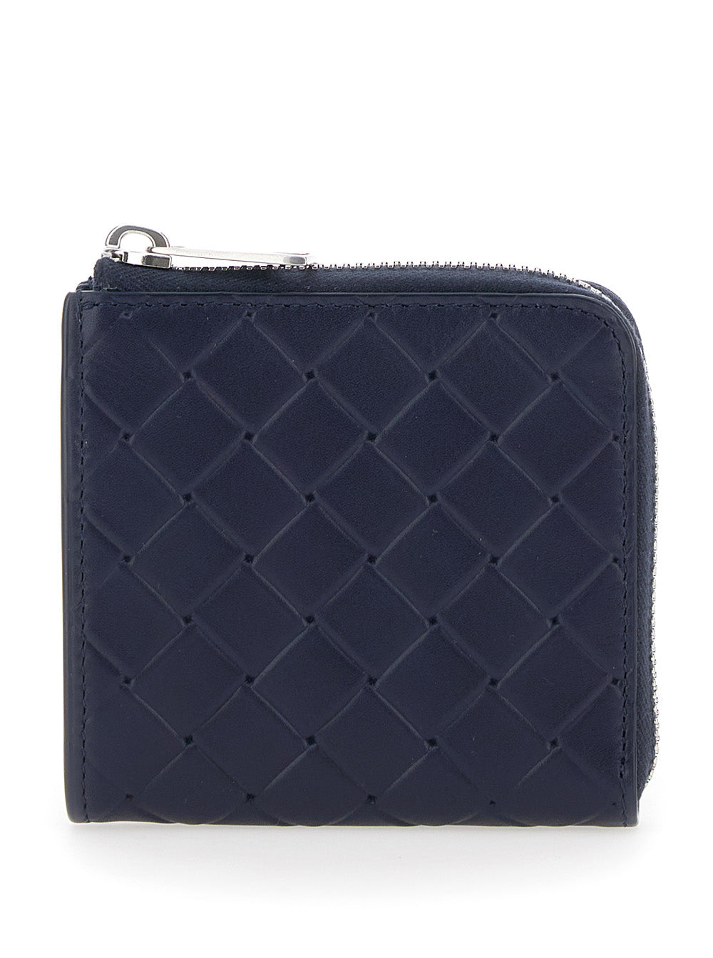 Bottega Veneta Men Blue Wallet With All-Over Intreccio Motif In Leather Man BOTTEGA VENETA