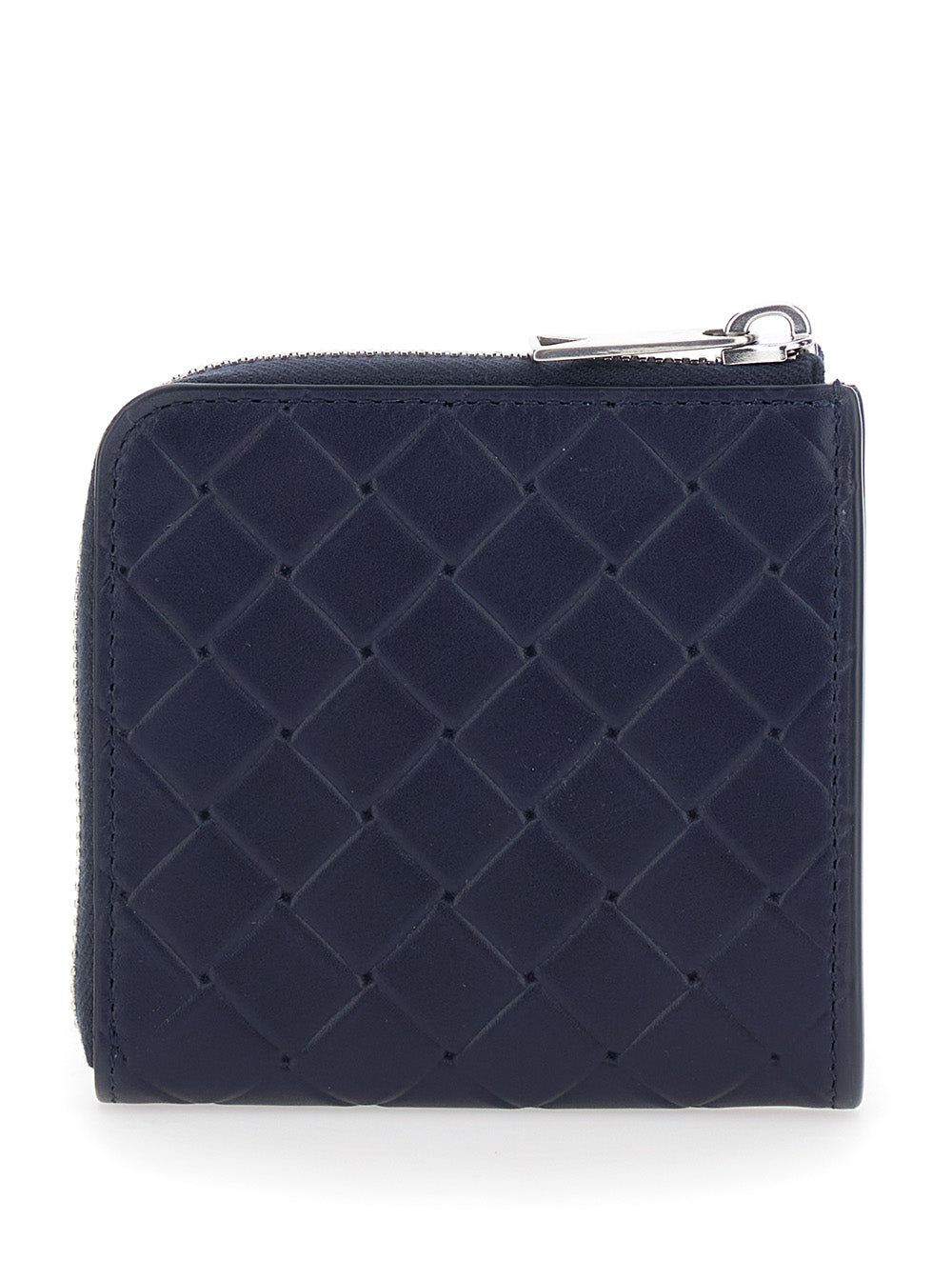 Bottega Veneta Men Blue Wallet With All-Over Intreccio Motif In Leather Man BOTTEGA VENETA