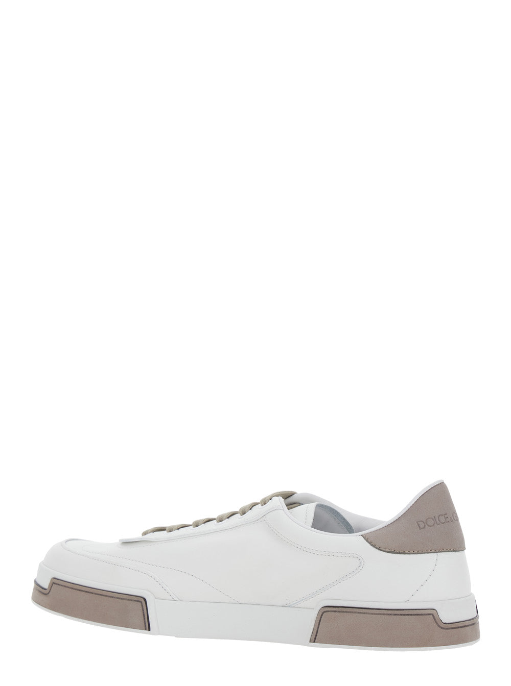 Dolce & Gabbana Men 'Portofino' White Sneaker With Logo Print On The Sole In Leather Man DOLCE & GABBANA