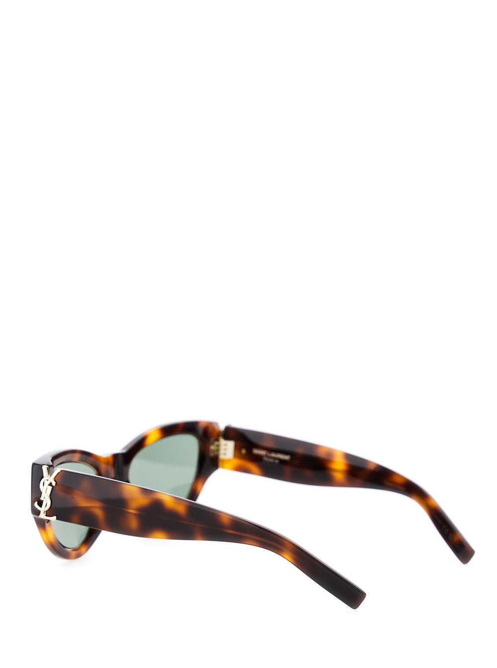 Saint Laurent Women Brown Sunglasses With Thick Frame And Tortoiseshell Print In Acetate Woman SAINT LAURENT