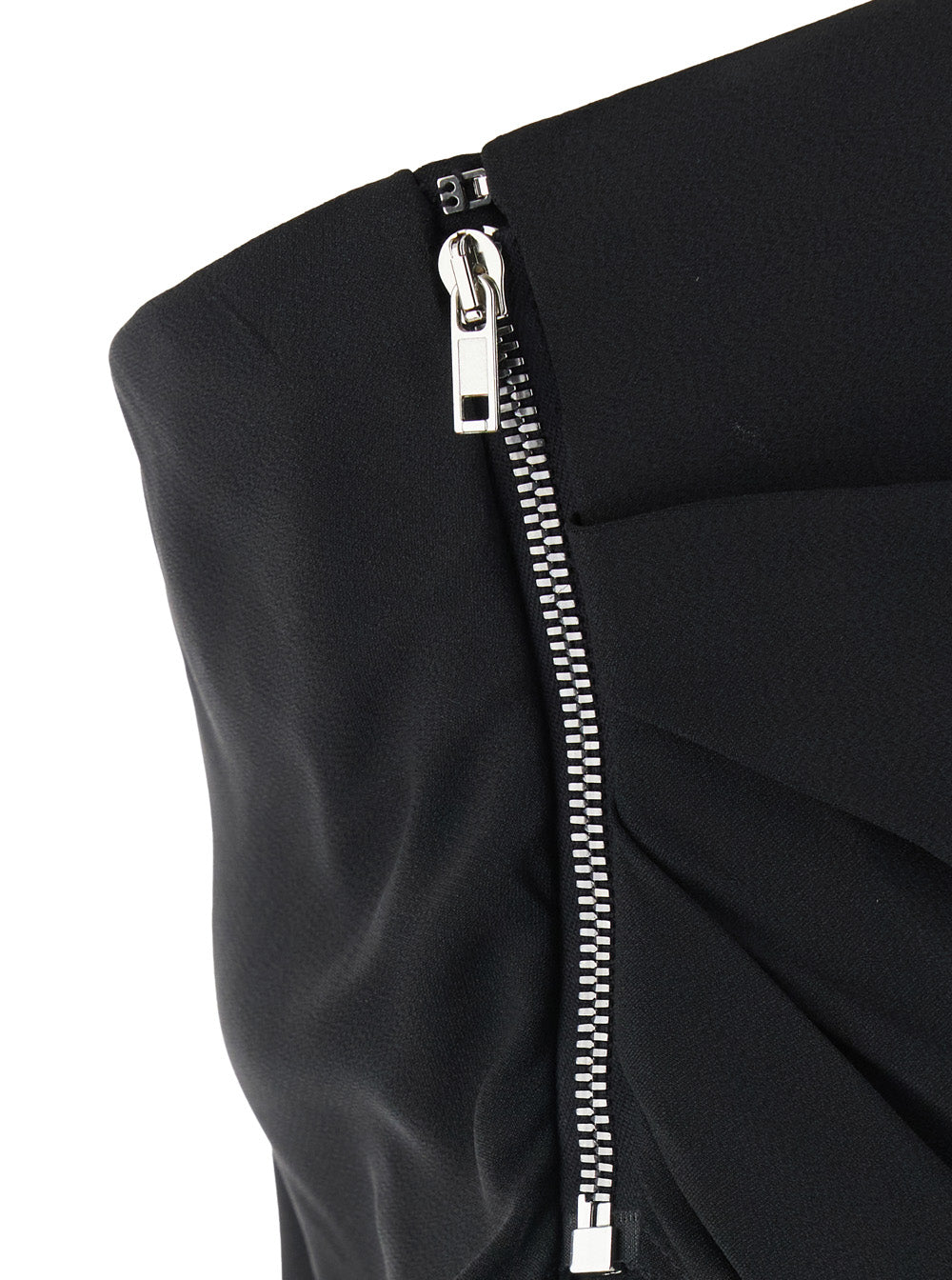 Rick Owens Women 'Lido' Black Long Dress With Straight Neckline And Asymmetric Design In Viscose Blend Woman RICK OWENS