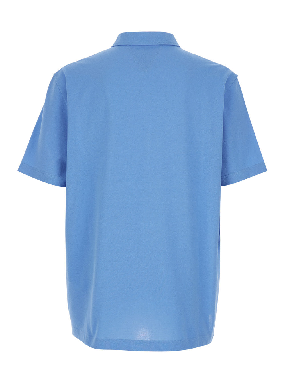 Bottega Veneta Men Blue Polo Shirt With Classic Collar And Logo Embroidery Detail On The Front In Cotton Man BOTTEGA VENETA