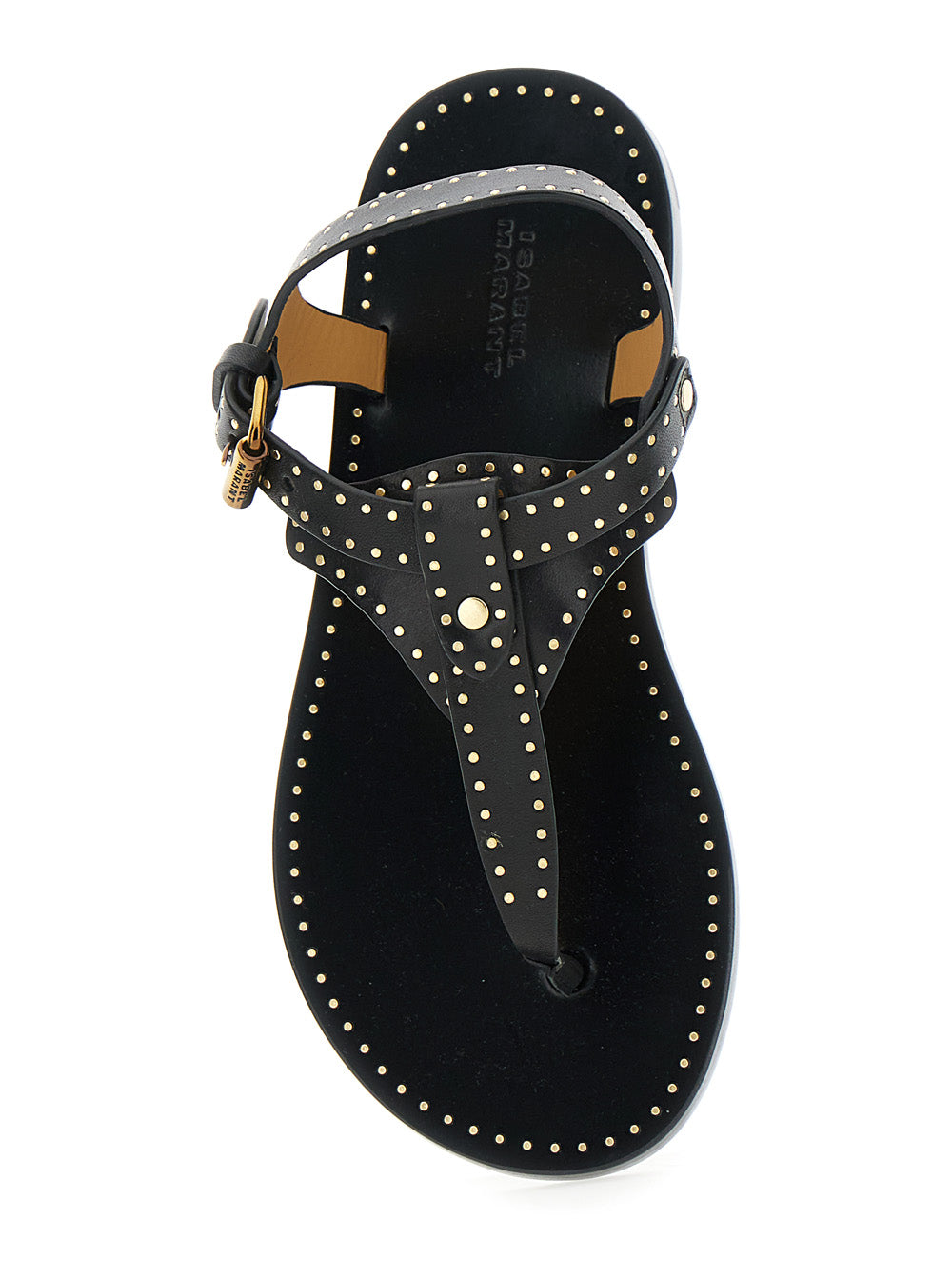 Isabel Marant Women 'Jooni' Black Sandals With Buckle Closure And Metal Studs In Leather Woman ISABEL MARANT