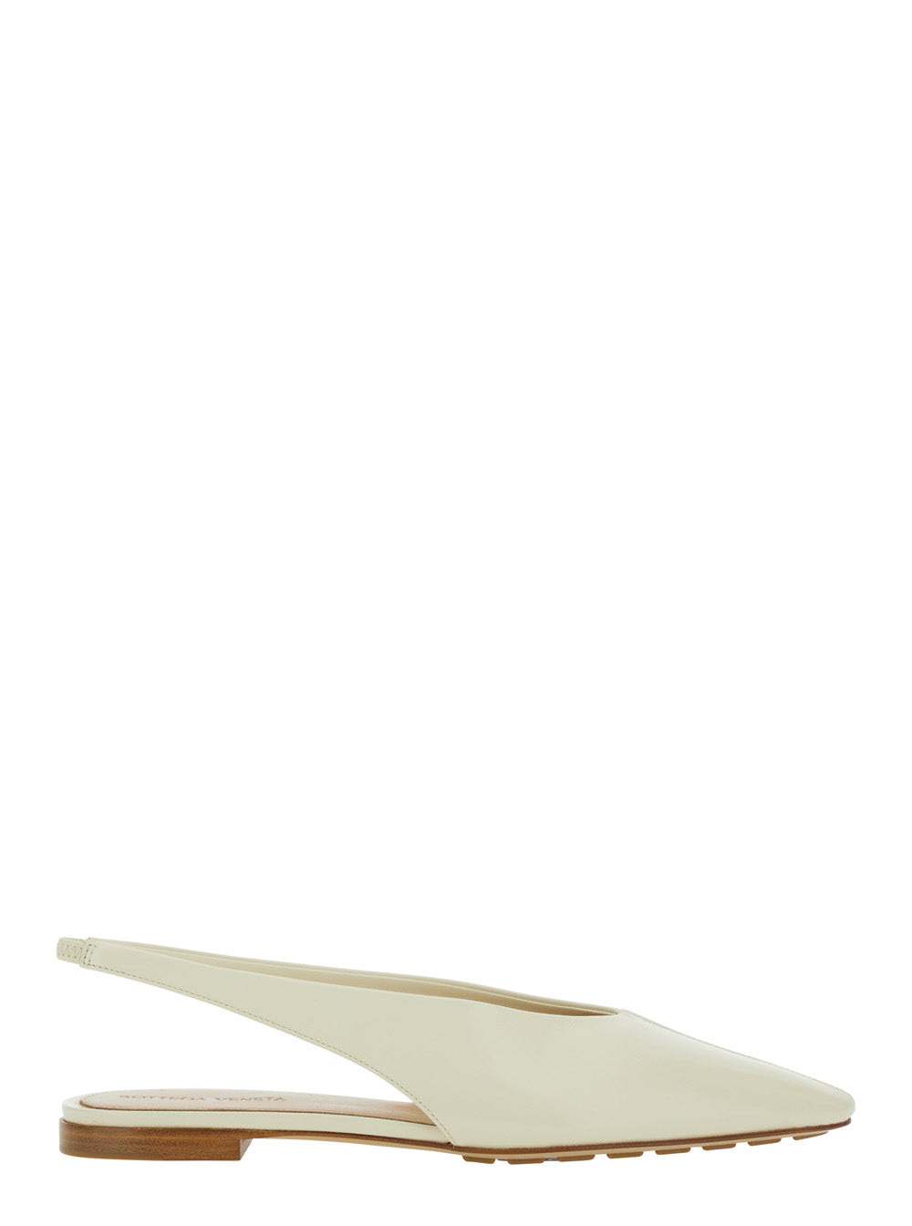 Bottega Veneta Women 'Sofia' White Slingback Ballerinas With Elastic Back In Leather Woman BOTTEGA VENETA