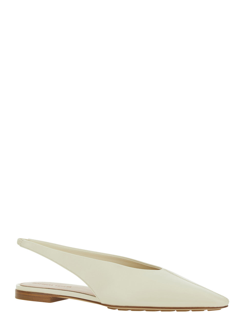 Bottega Veneta Women 'Sofia' White Slingback Ballerinas With Elastic Back In Leather Woman BOTTEGA VENETA