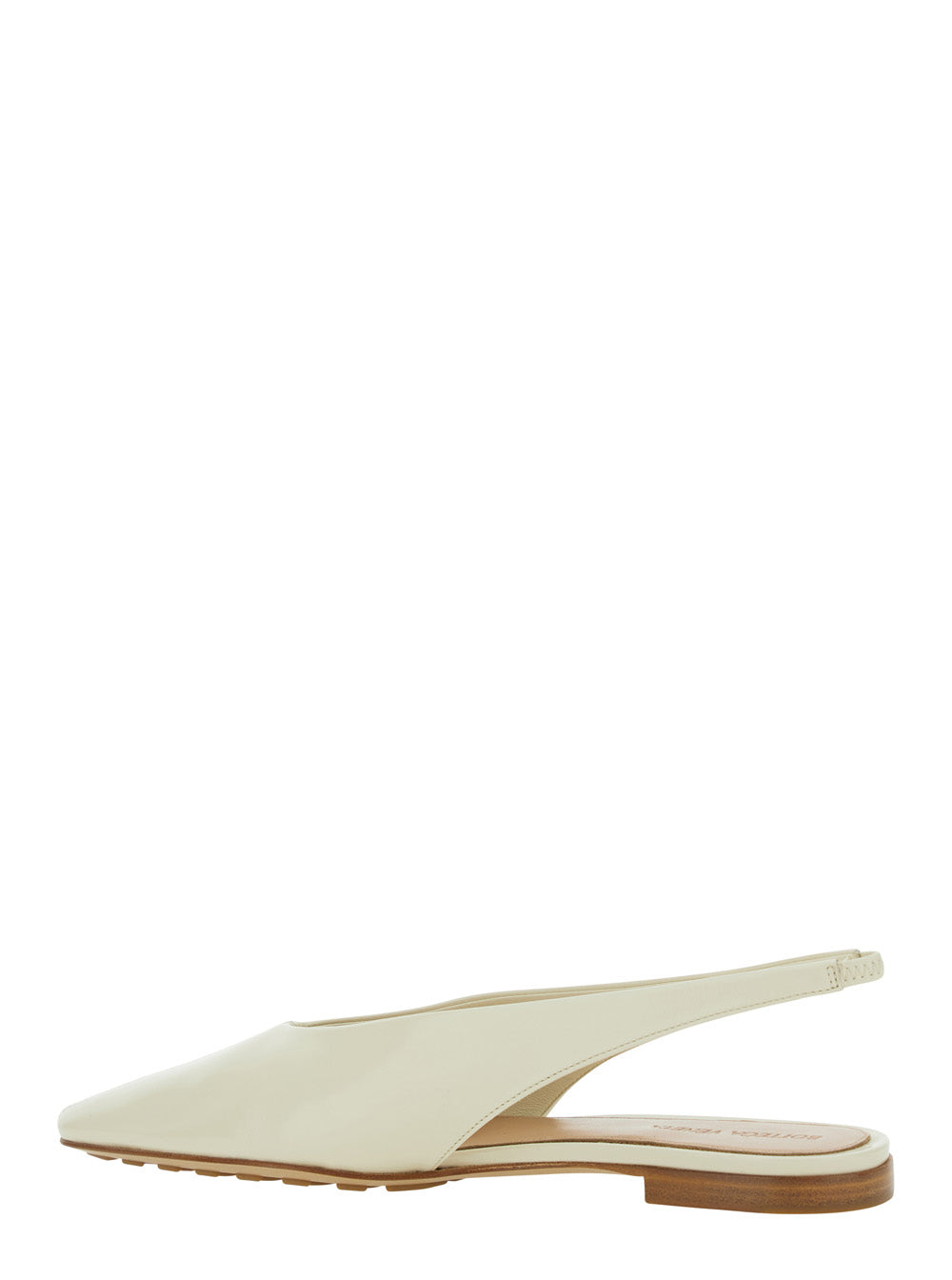 Bottega Veneta Women 'Sofia' White Slingback Ballerinas With Elastic Back In Leather Woman BOTTEGA VENETA