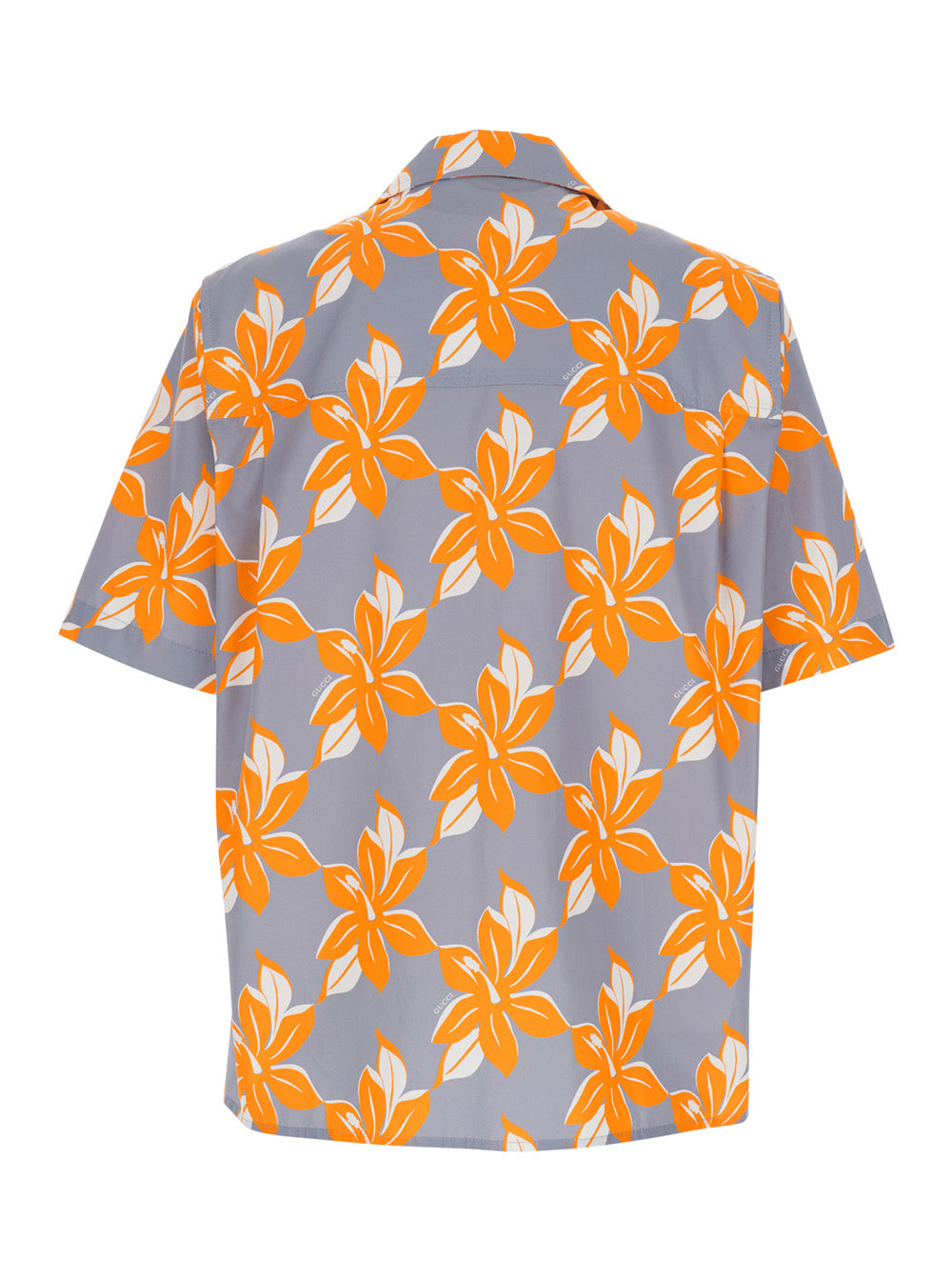 Gucci Men Multicolor Bowling Shirt With Cuban Collar And All-Over Floral Print In Cotton Man GUCCI