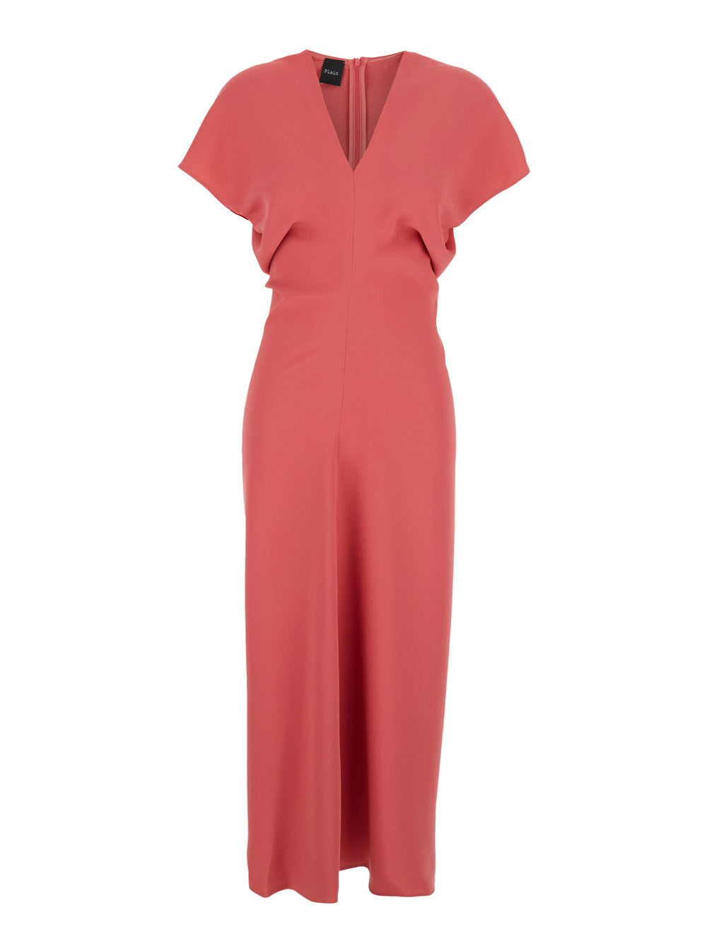 Leplain Women Pink Dress With V Neck And Short Sleeves In Tech Fabric Woman LEPLAIN