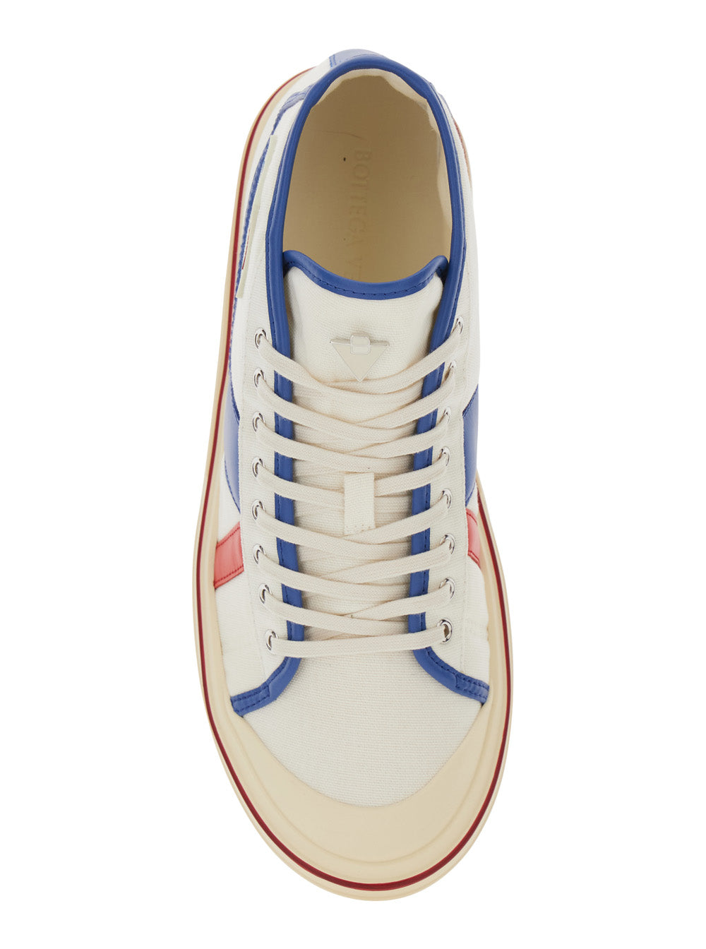 Bottega Veneta Men 'Eliot' Multicolor Sneakers With Logo Label On The Side And Leather Inserts In Cotton And Leather Blend Man BOTTEGA VENETA