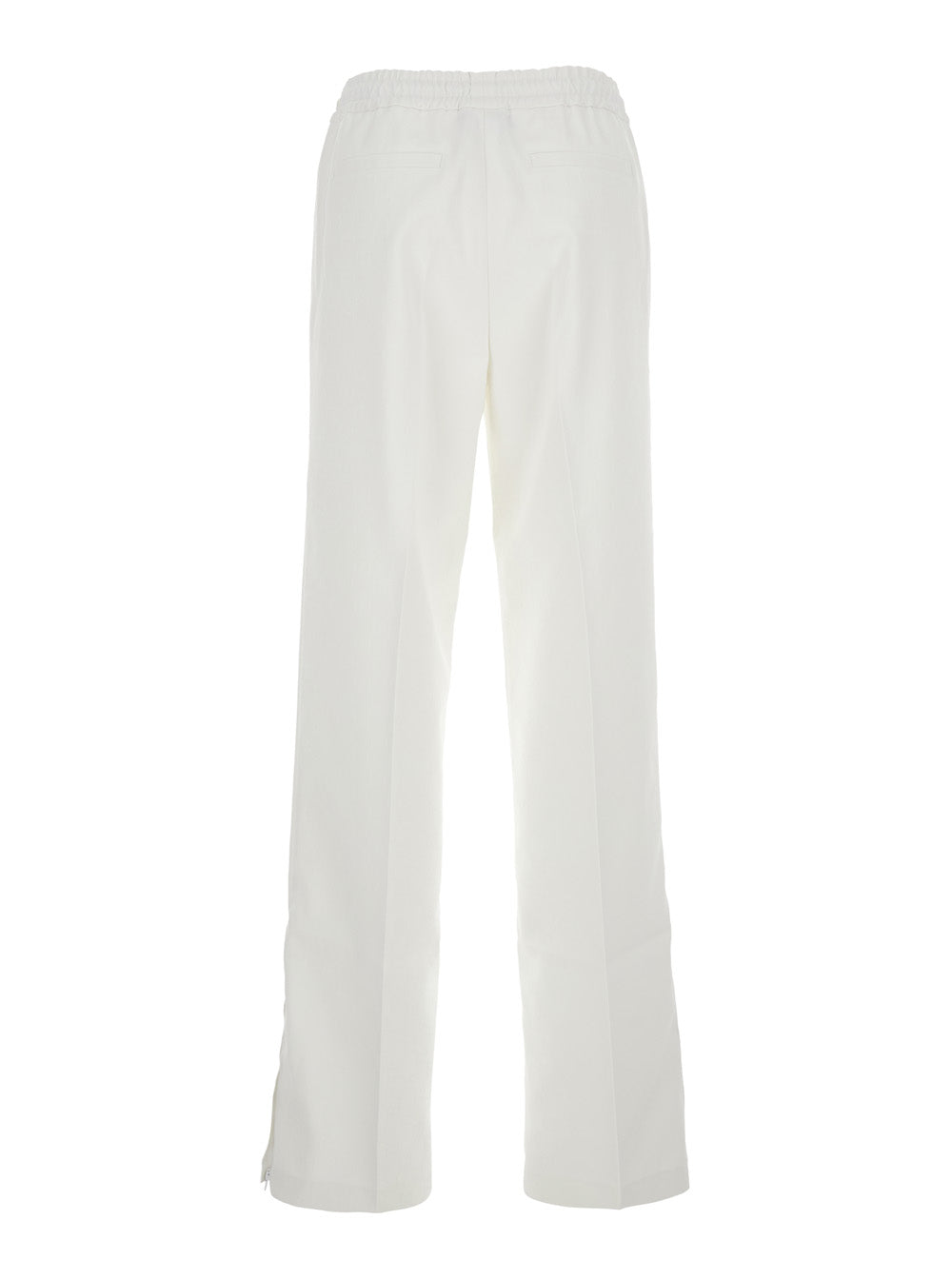 Gucci Women White Pants With Elastic Drawstring Waist In Tech Fabric Woman GUCCI