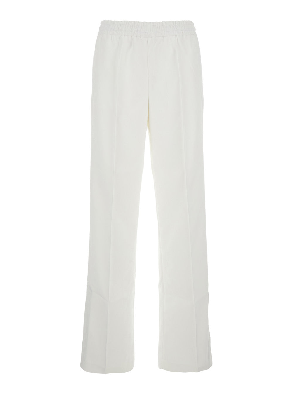 Gucci Women White Pants With Elastic Drawstring Waist In Tech Fabric Woman GUCCI