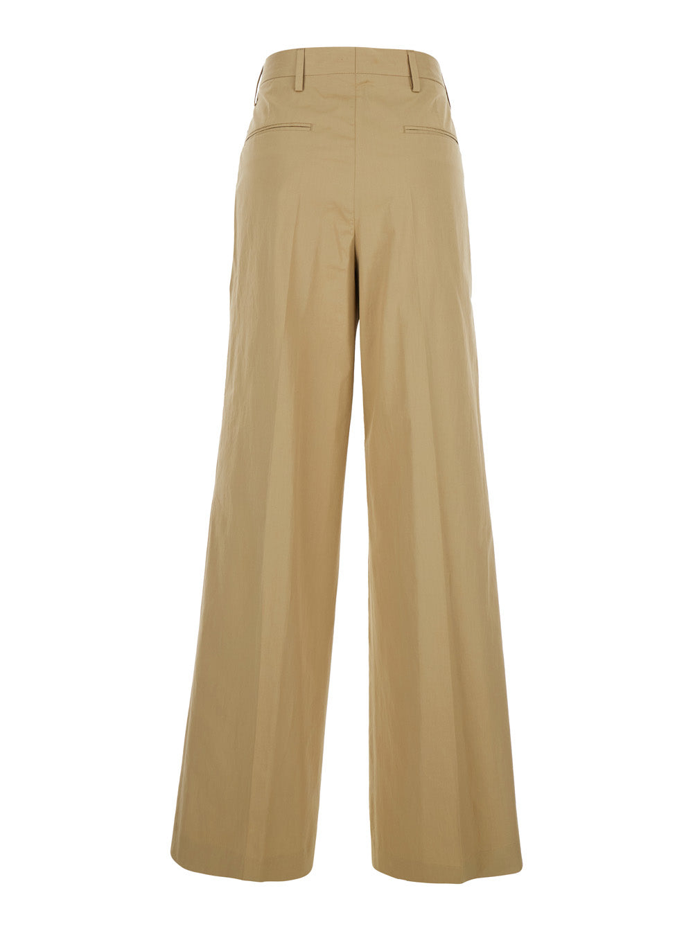 Dries Van Noten Women Beige Pants With Pleated Details In Fabric Woman DRIES VAN NOTEN
