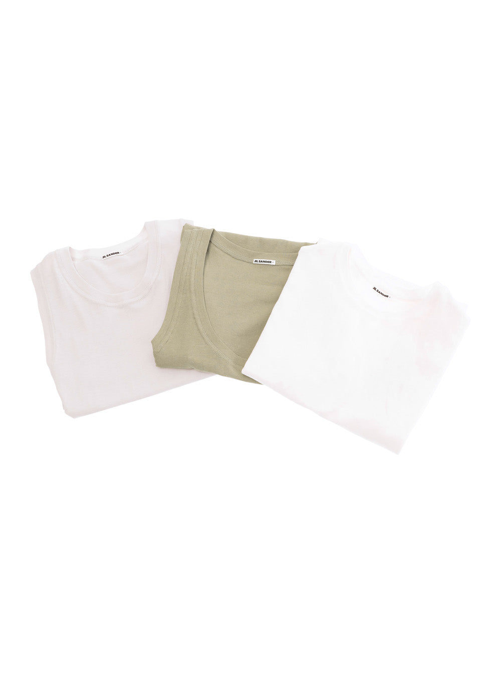 Jil Sander Women Multicolor Crewneck Top With Three-Layer Design And Side Logo In Cotton Woman JIL SANDER