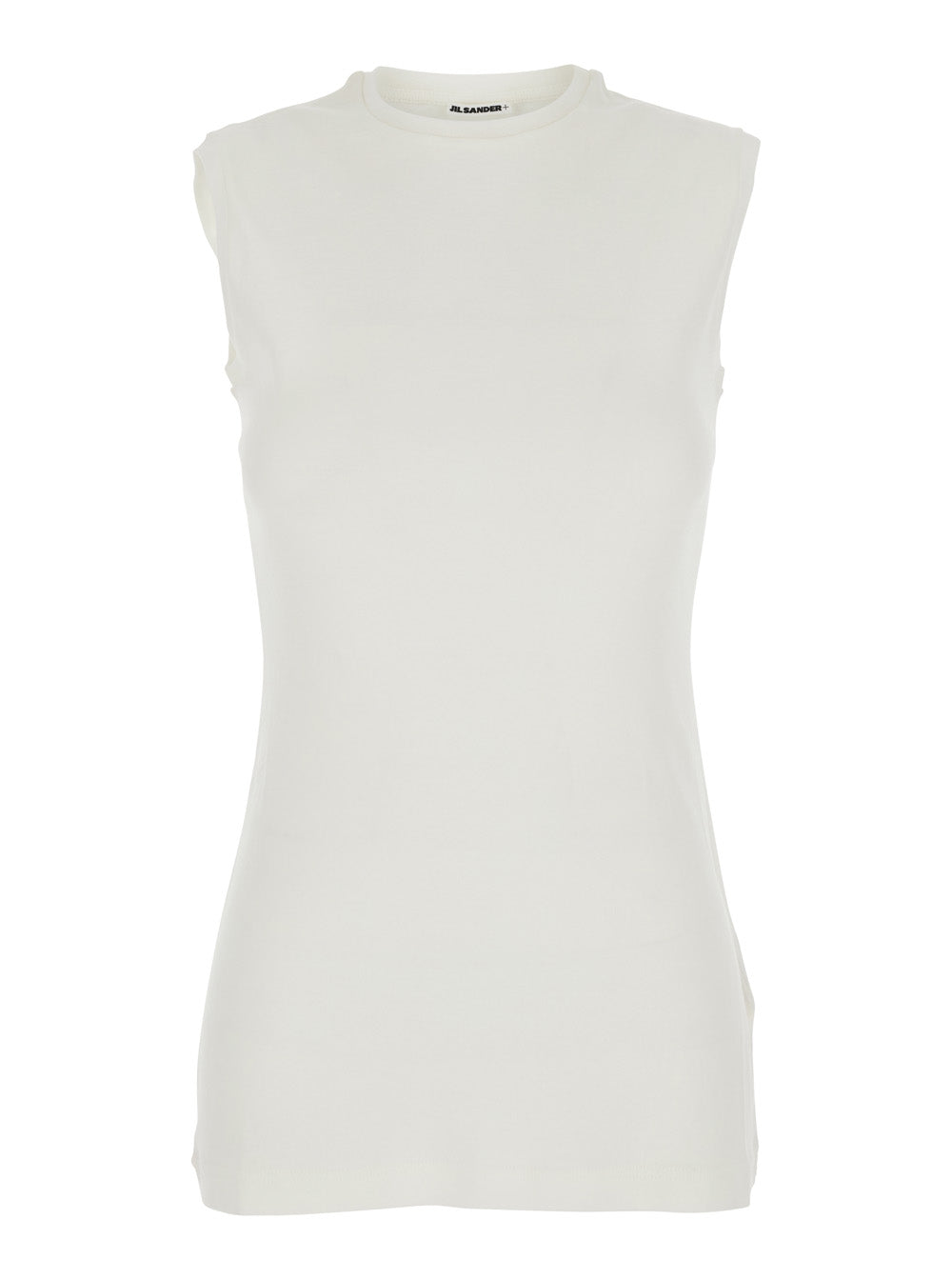 Jil Sander Women Multicolor Crewneck Top With Three-Layer Design And Side Logo In Cotton Woman JIL SANDER