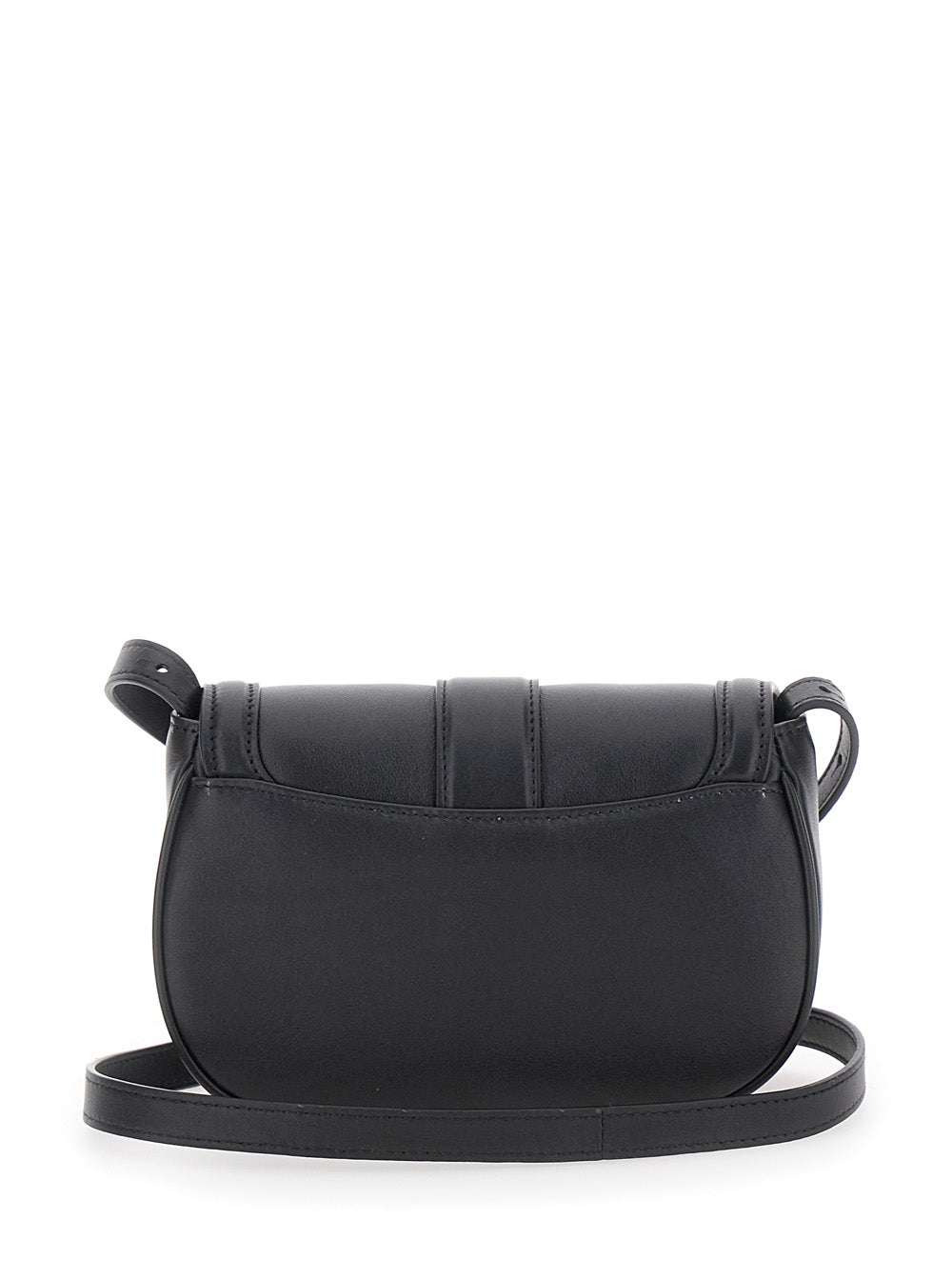 Alexander Mcqueen Women 'Satchel Mini' Black Crossbody Bag With T-Buckle And Embossed Logo In Leather Woman ALEXANDER MCQUEEN