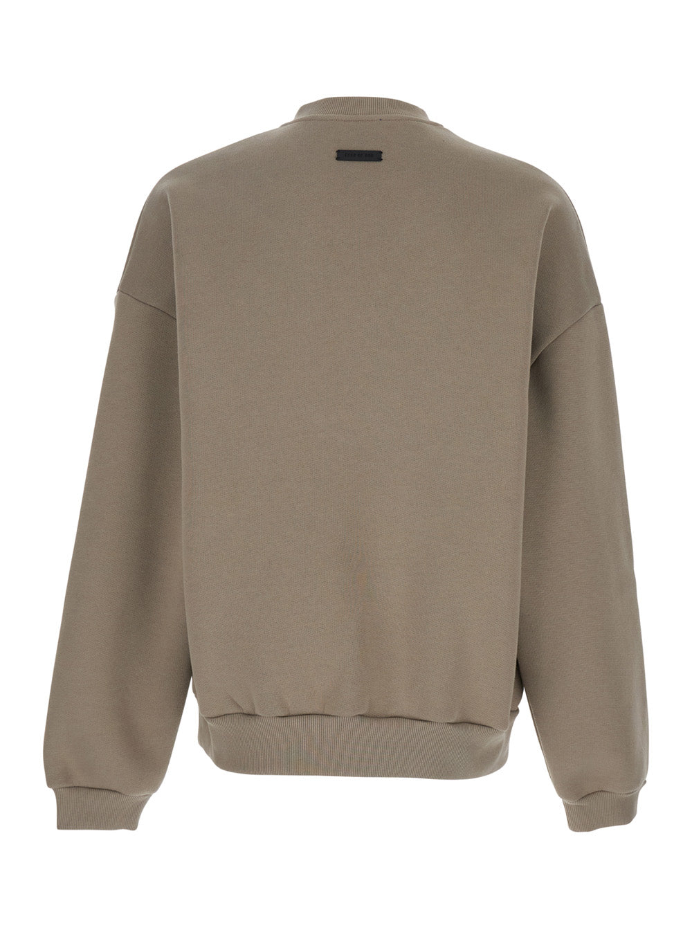 Fear Of God Men 'Eternal Beige Crewneck T-Shirt With Dropped Shoulders And Tonal Embroidery On The Front In Cotton Blend Man FEAR OF GOD