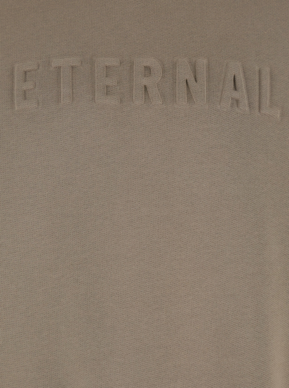 Fear Of God Men 'Eternal Beige Crewneck T-Shirt With Dropped Shoulders And Tonal Embroidery On The Front In Cotton Blend Man FEAR OF GOD