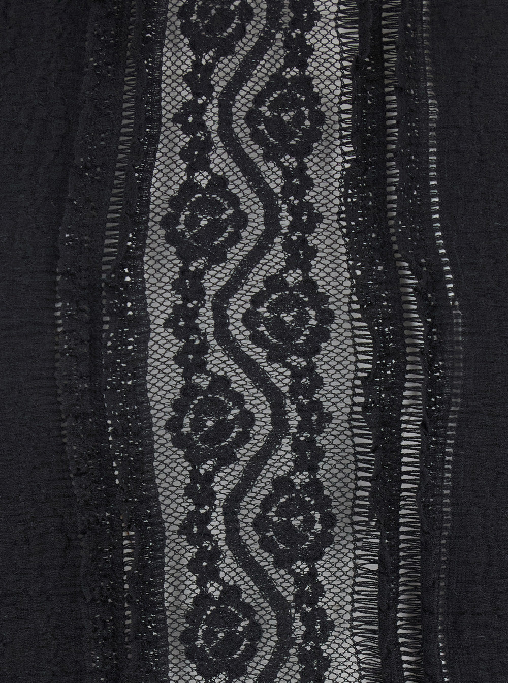 Charo Ruiz Women 'Asteria' Black Top With Embroidery Details And Semi-Transparent Design In Cotton And Tech Fabric Blend Woman CHARO RUIZ