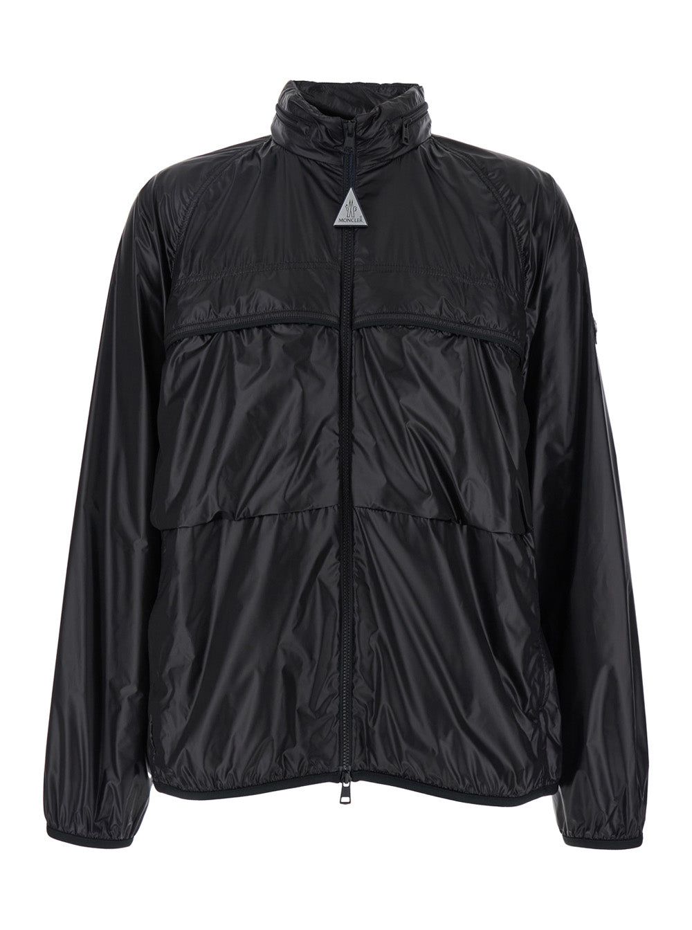 Moncler Genius Men 'Anubis' Black Jacket With Foldable Design And Iconic Logo Patch In Lightweight Nylon Man MONCLER GENIUS