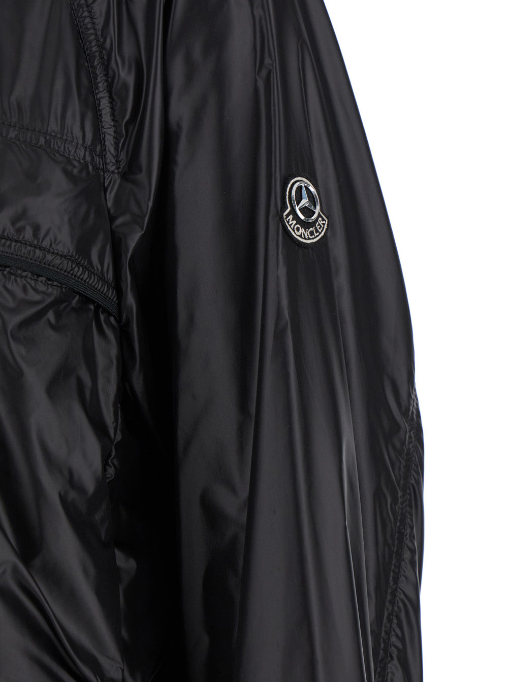 Moncler Genius Men 'Anubis' Black Jacket With Foldable Design And Iconic Logo Patch In Lightweight Nylon Man MONCLER GENIUS