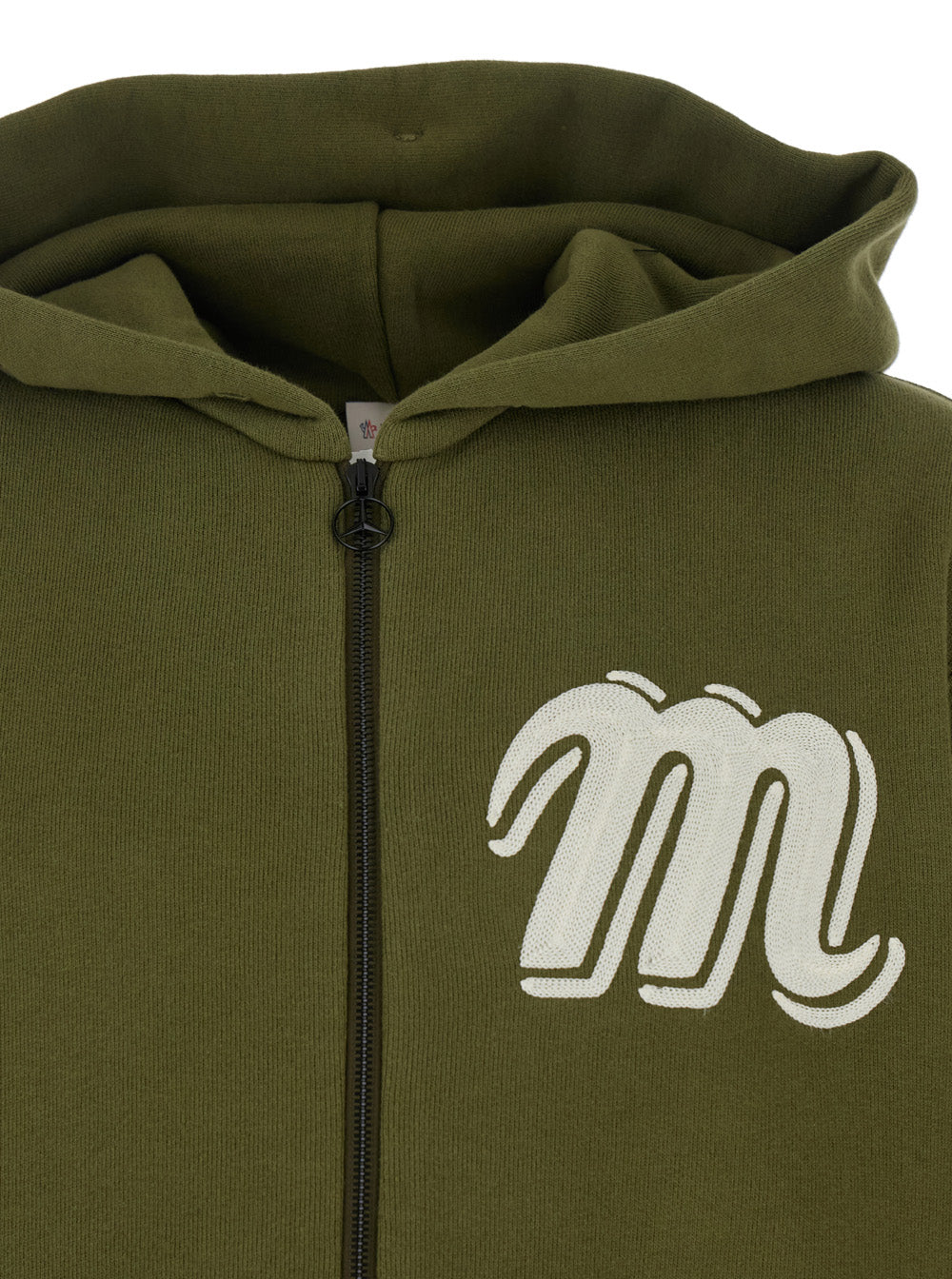 Moncler Genius Men Green Sweatshirt With Monogram Embroidery On The Front And Logo Patch On The Sleeve In Cotton Jersey Man MONCLER GENIUS