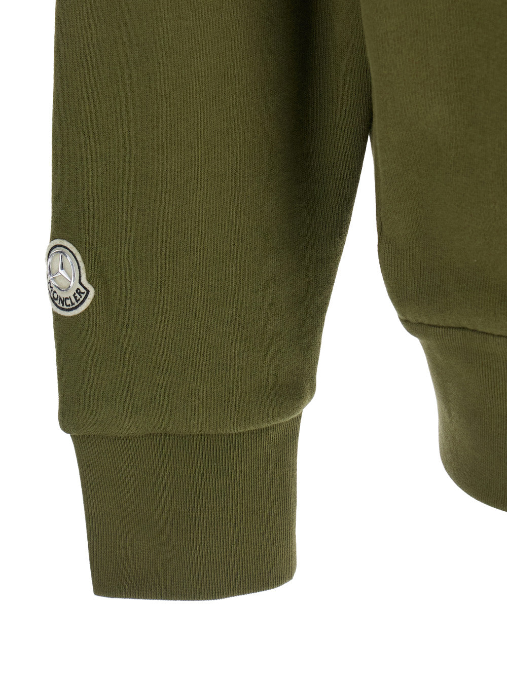 Moncler Genius Men Green Sweatshirt With Monogram Embroidery On The Front And Logo Patch On The Sleeve In Cotton Jersey Man MONCLER GENIUS